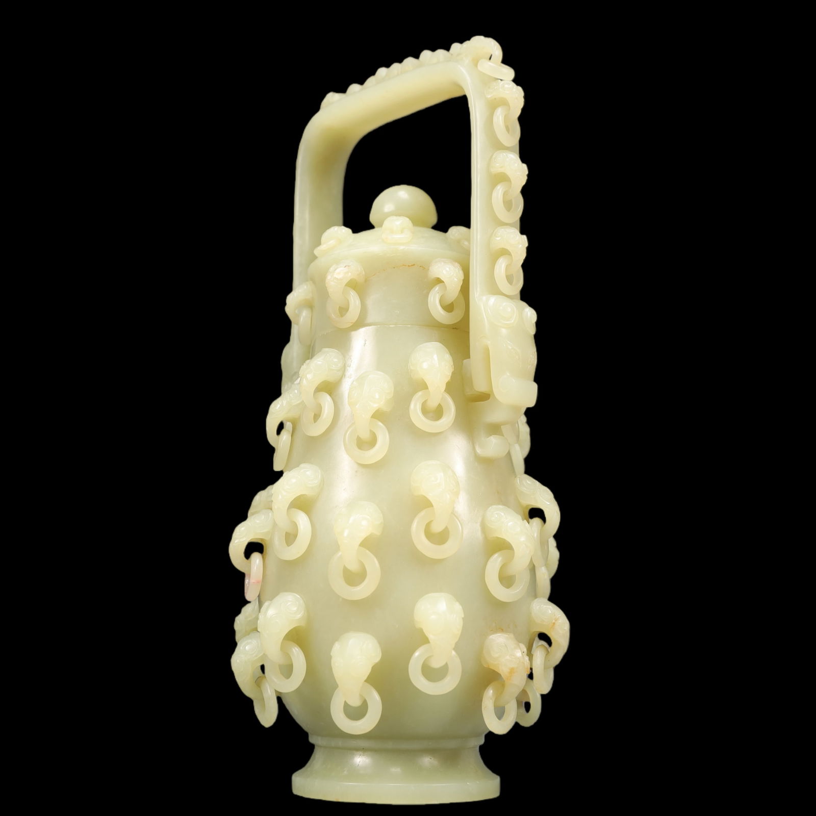 A Exquisite White Jade Ewer - 2
