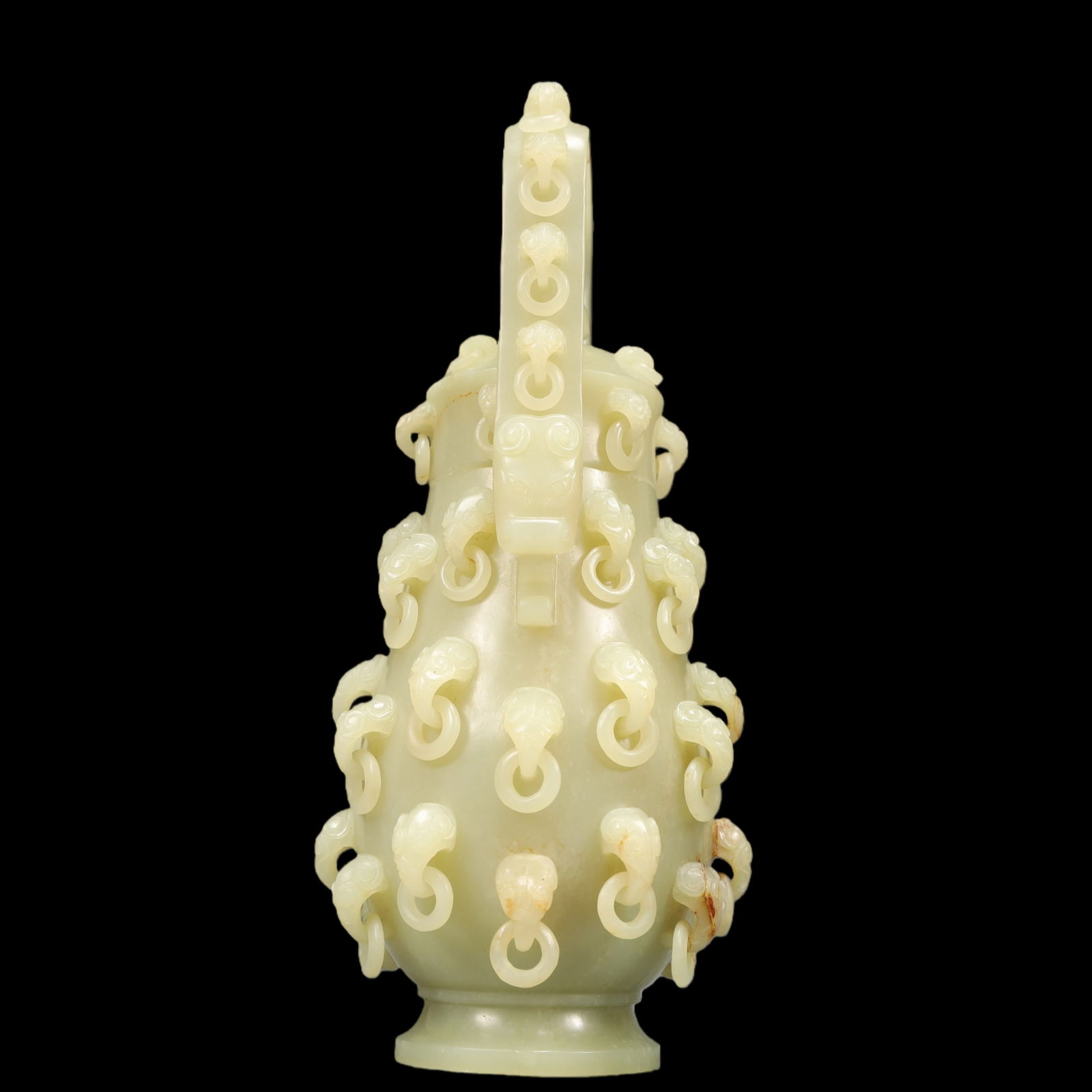 A Exquisite White Jade Ewer - 3