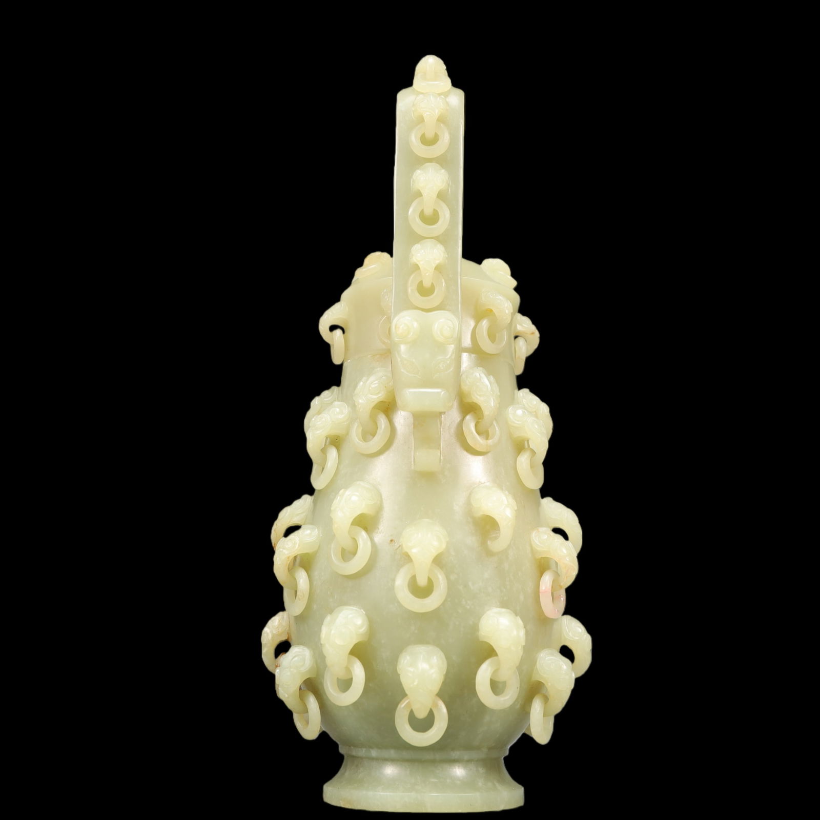A Exquisite White Jade Ewer - 6