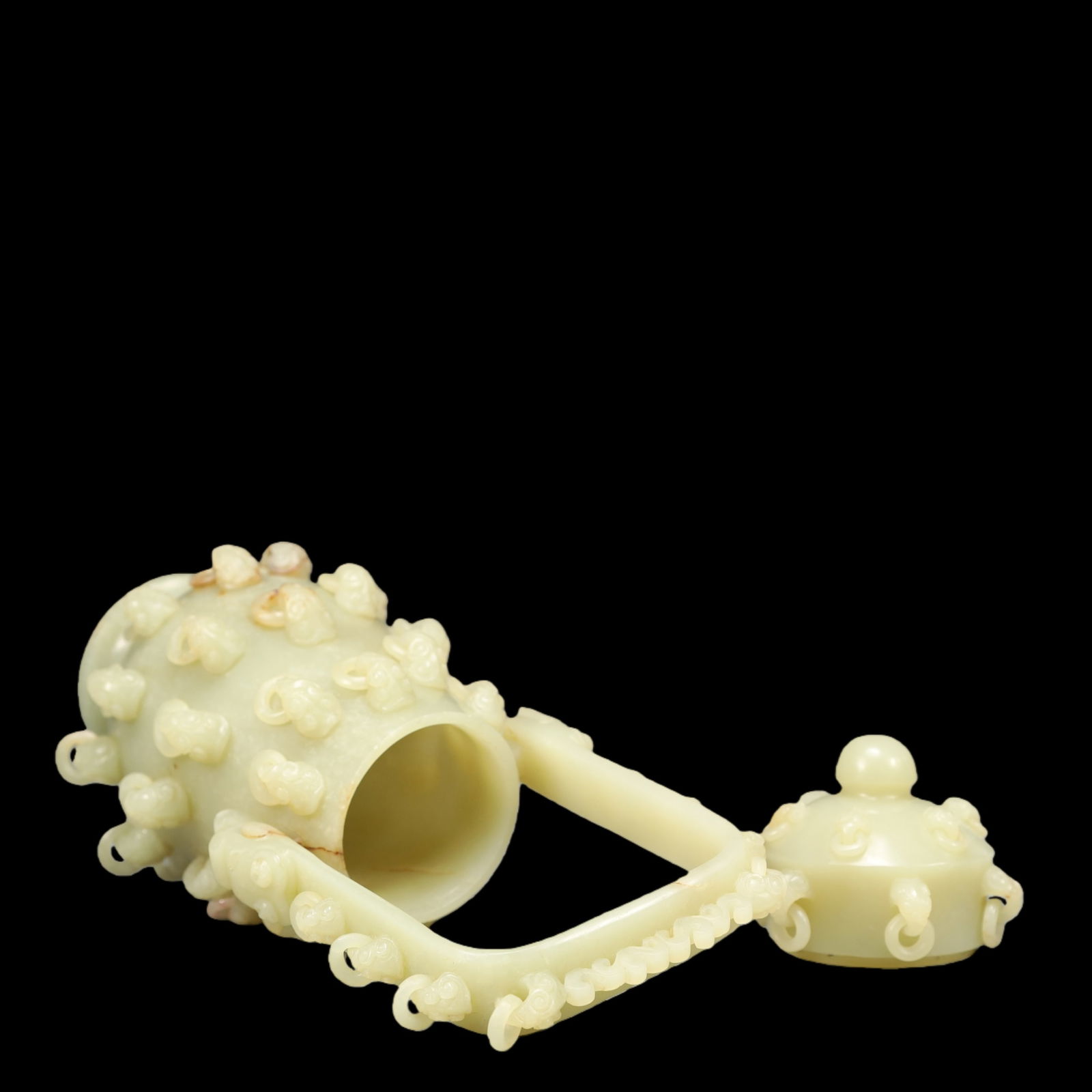 A Exquisite White Jade Ewer - 7