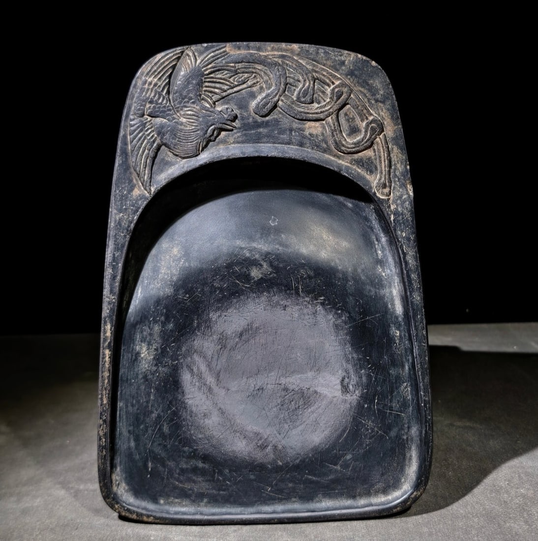 An Exquisite Phoenix Pattern with poem Inkstone - 2