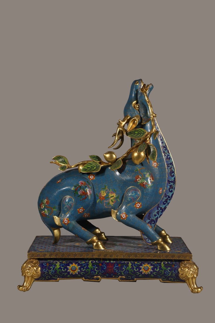 A Pair of Exquisite Cloisonne Sika Deer Ornament - 2