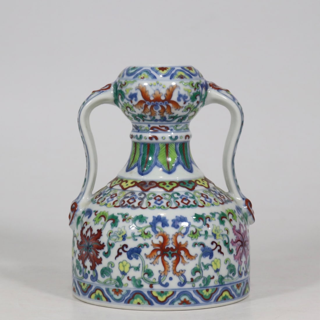 An Exquisite Doucai Lotus Pattern Double-Ears Vase (1 of 9)
