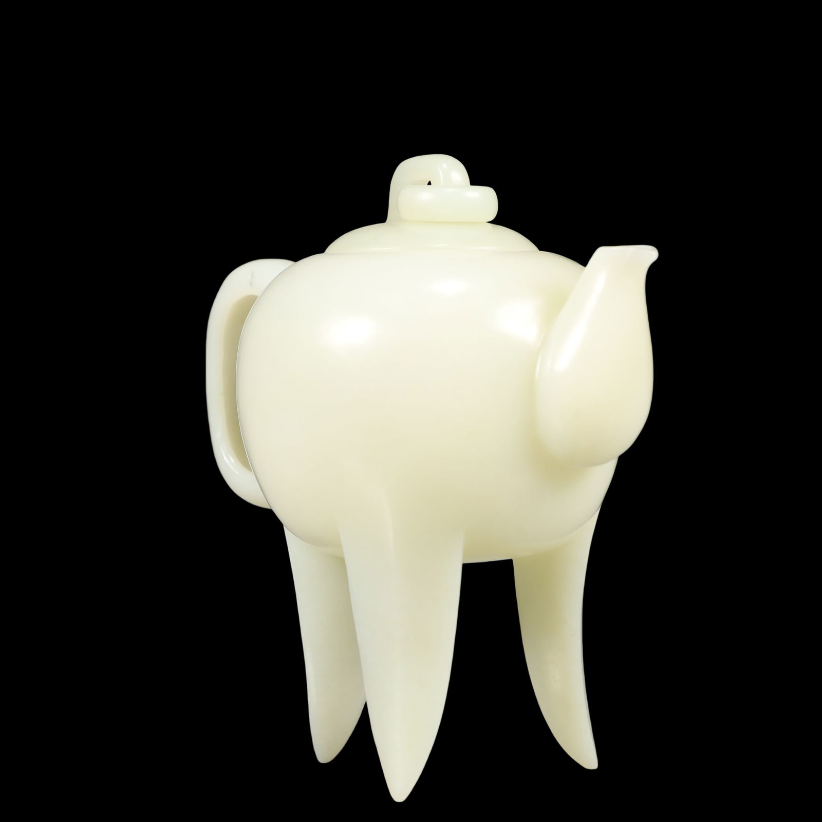 A Exquisite White Jade Teapot - 2