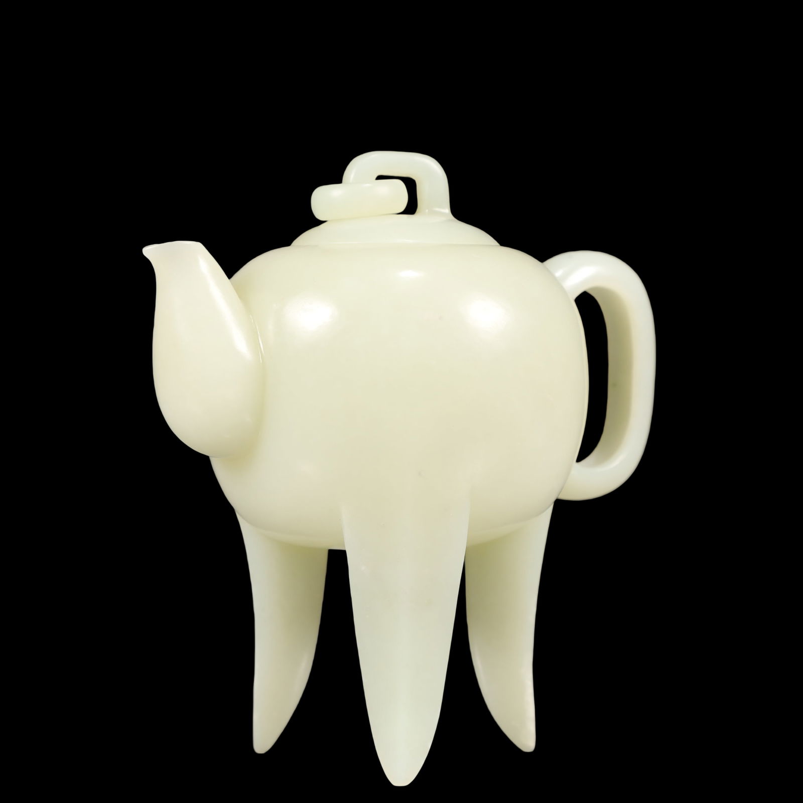 A Exquisite White Jade Teapot - 3