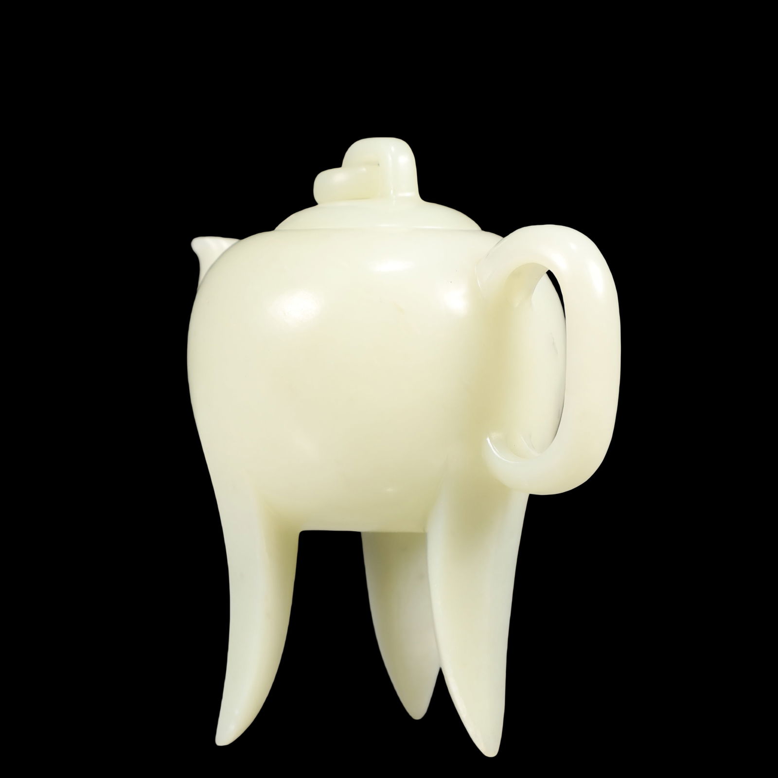 A Exquisite White Jade Teapot - 5