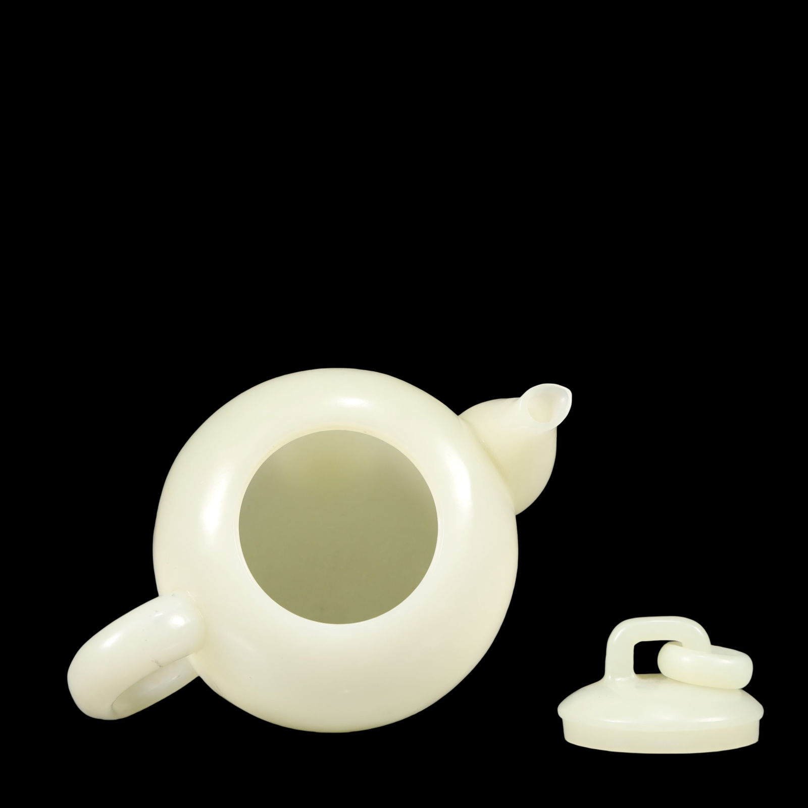 A Exquisite White Jade Teapot - 6