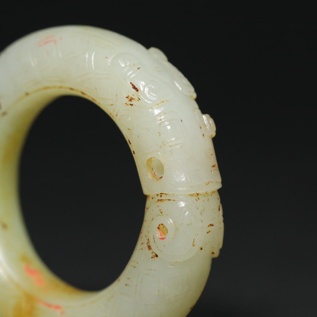 An Exquisite White Jade Dragon Pattern Pendant - 5