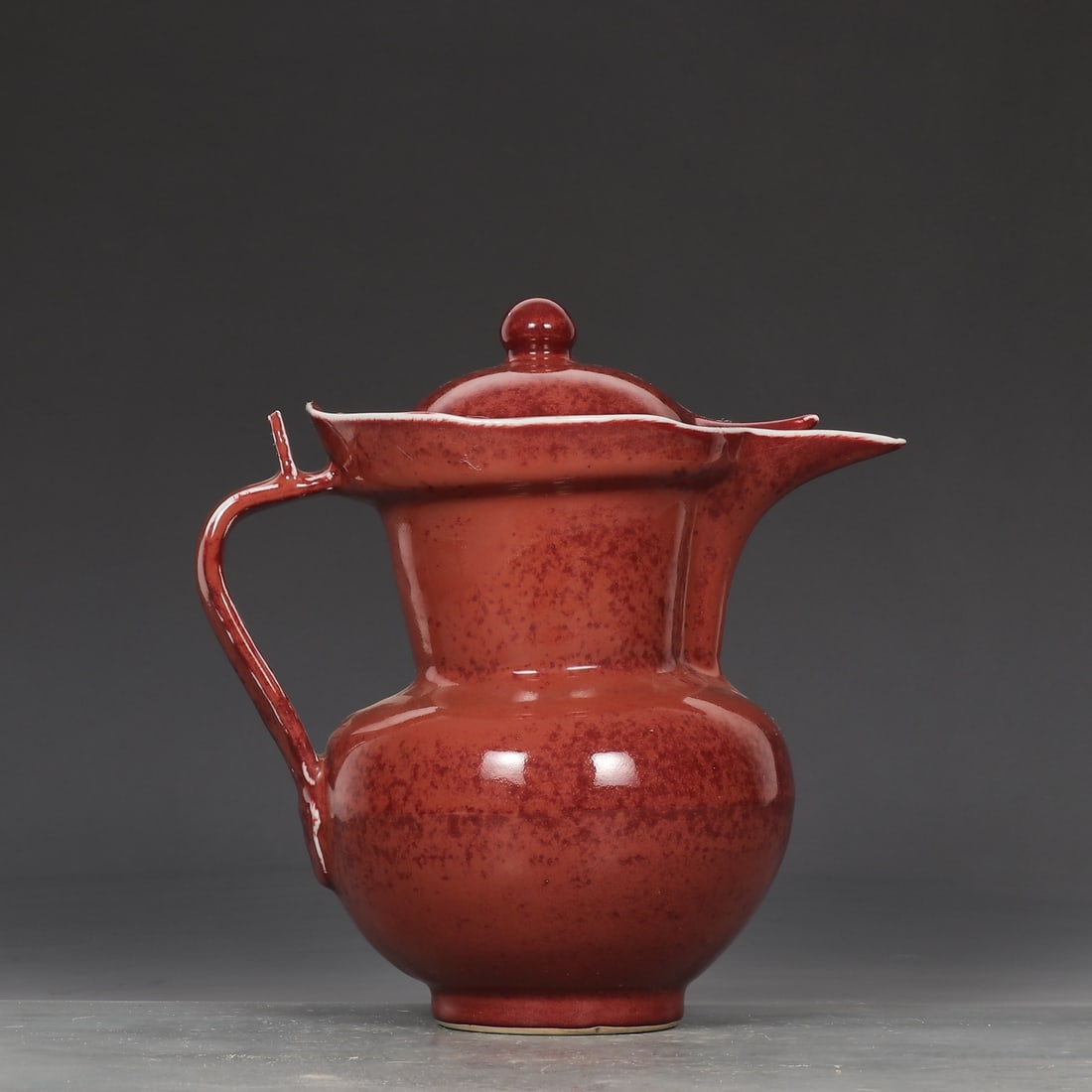 An Exquisite Ruby red-Glazed Ewer - 6