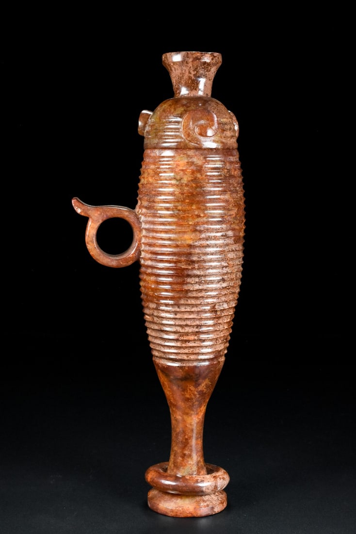 An Exquisite White Jade Cup: An Exquisite White Jade Cup Han Dynasty, China Size:10.8inx4.3in Weight:749g白玉杯 中国汉代 Size:27.4cmx11cm Weight:749g