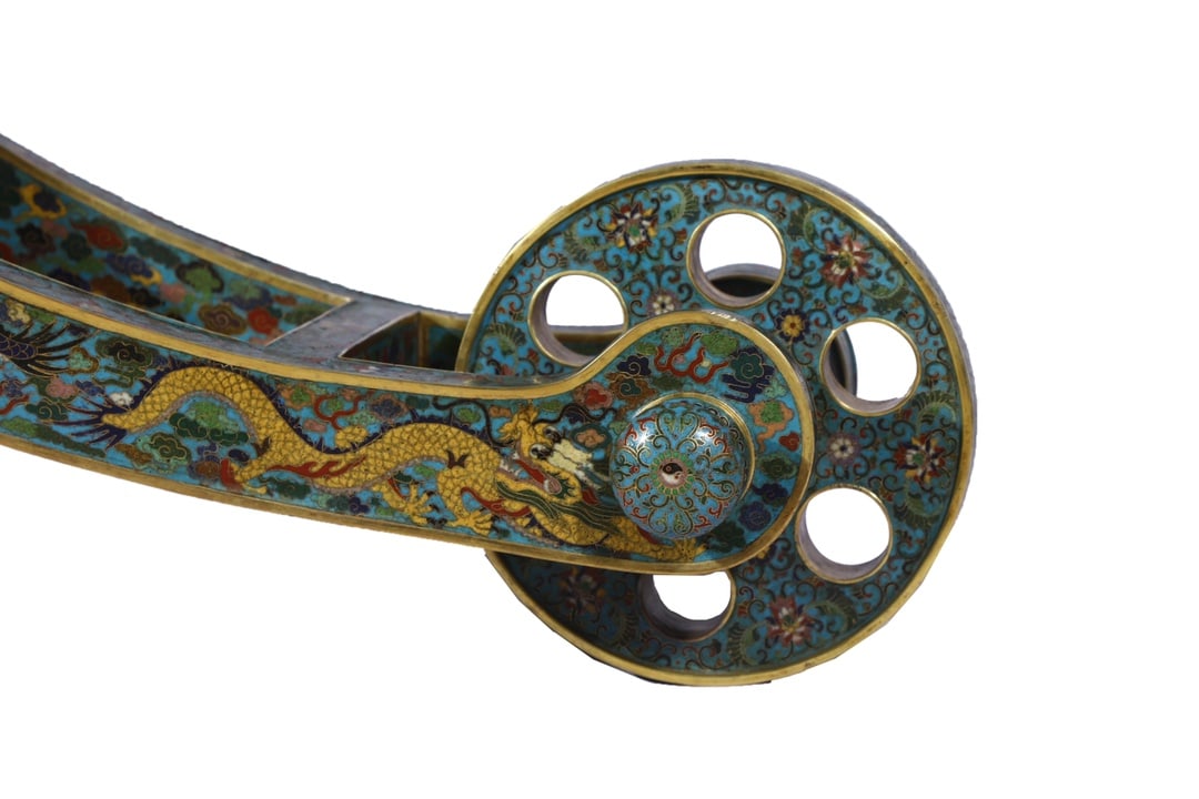 An Exquisite Cloisonne Lotus Pattern Dragon Pattern Ornament - 7