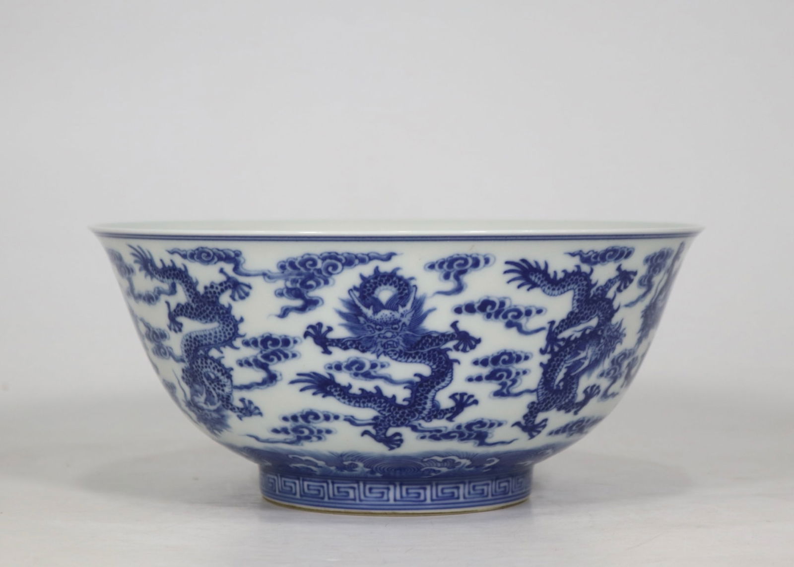 An Exquisite Blue and White Dragon Pattern Seawater Pattern Bowl (1 of 9)