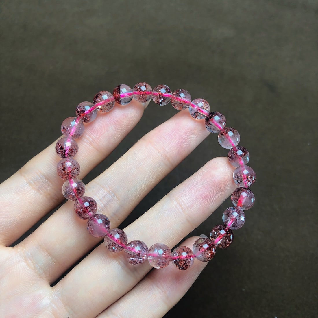 An Exquisite Crystal Bracelets: An Exquisite Crystal Bracelets,Size:7.4mm, Weight:12.3g 水晶手串