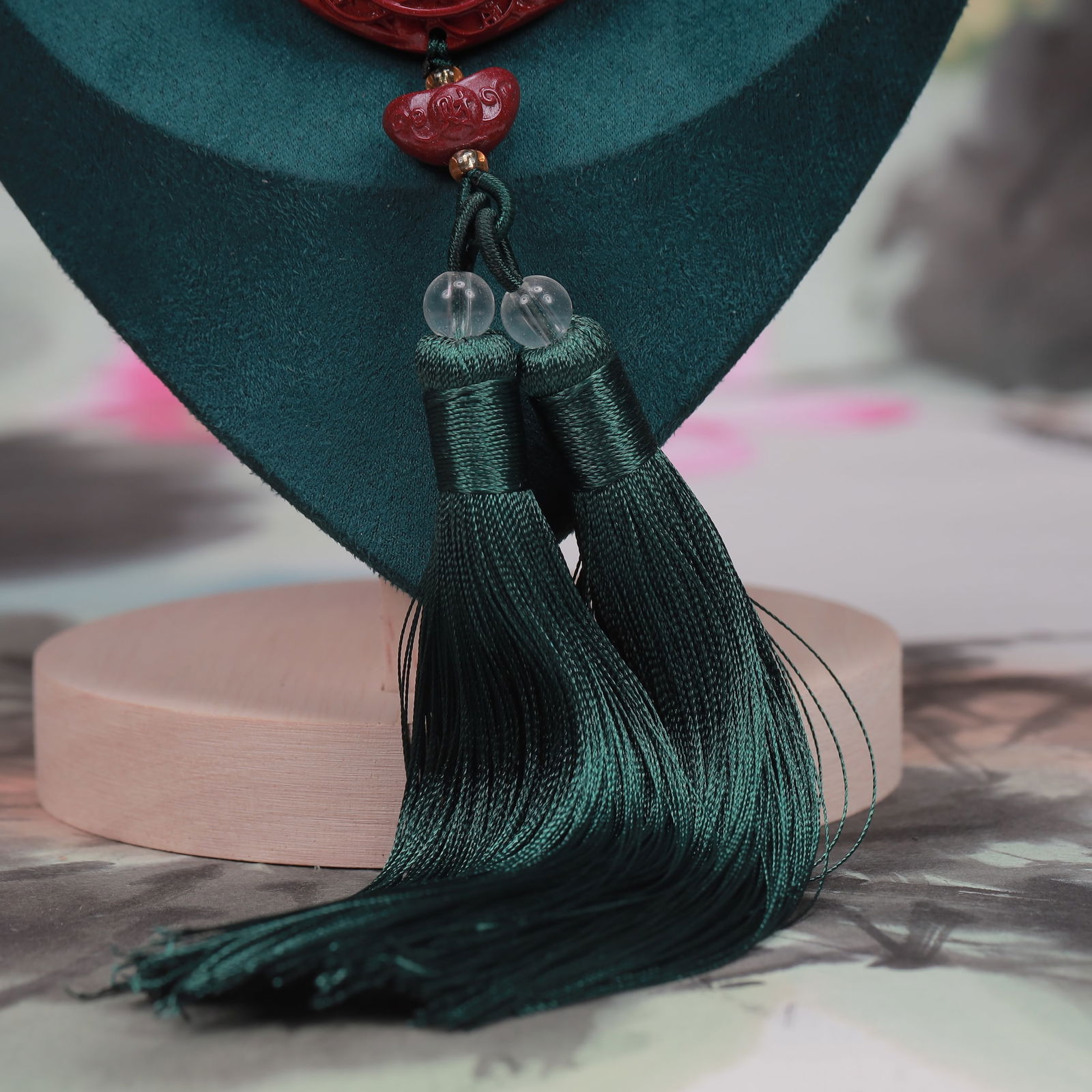 An Exquisite Cinnabar Dragon Pattern Pendant - 4