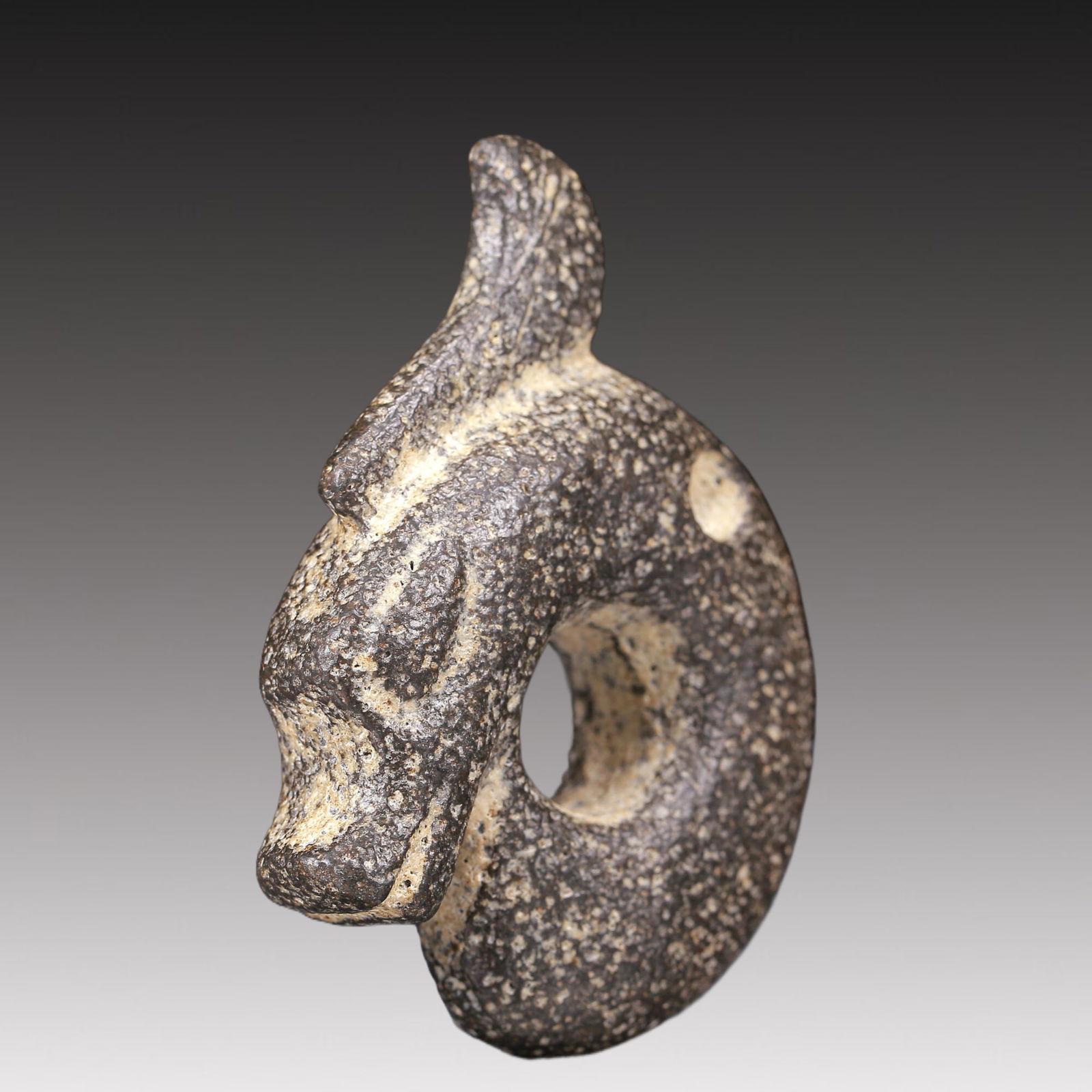 A Rare Hongshan Culture Hemo Jade Dragon Pendant (1 of 6)