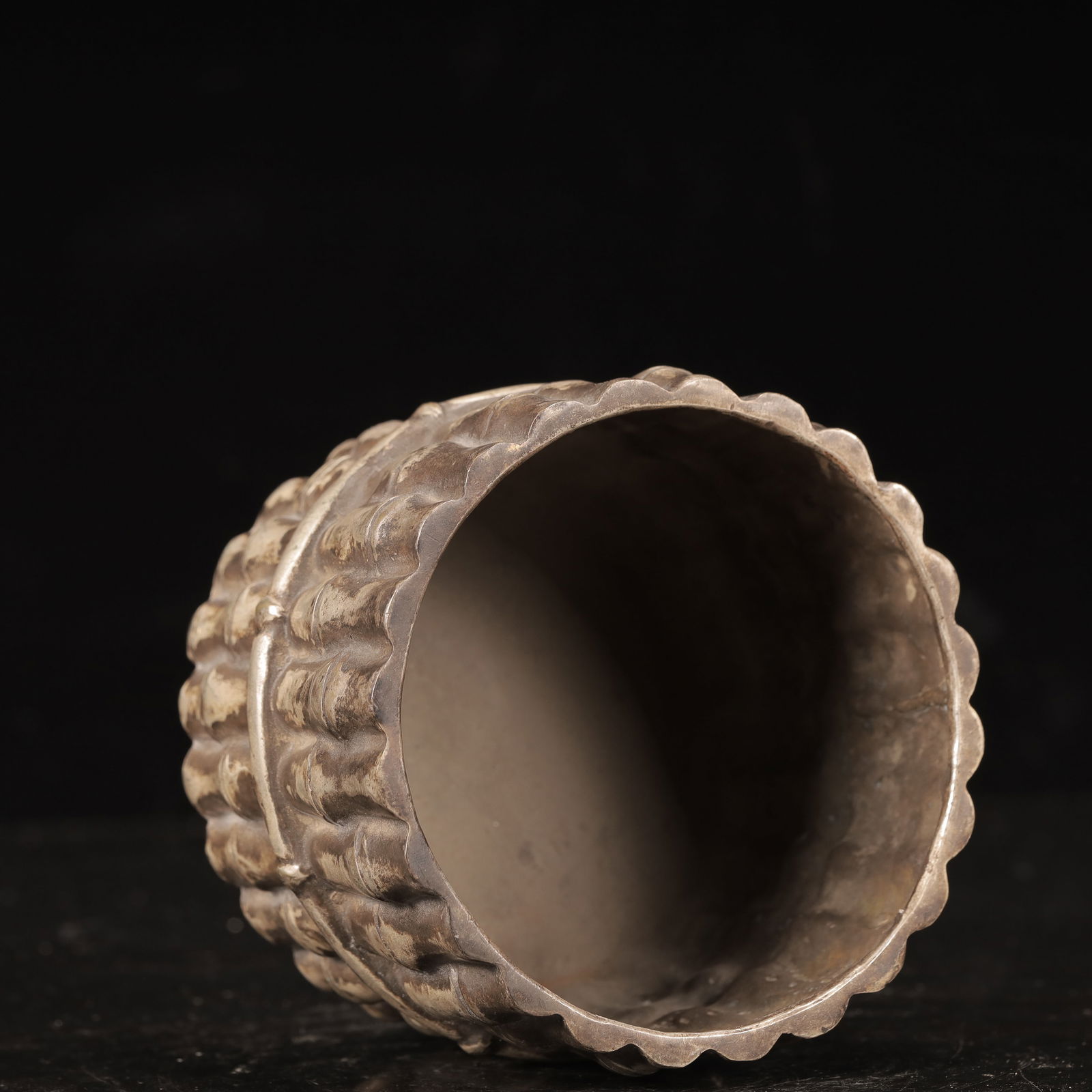 An Exquisite Silver Bamboo Pattern Brush Pot - 6