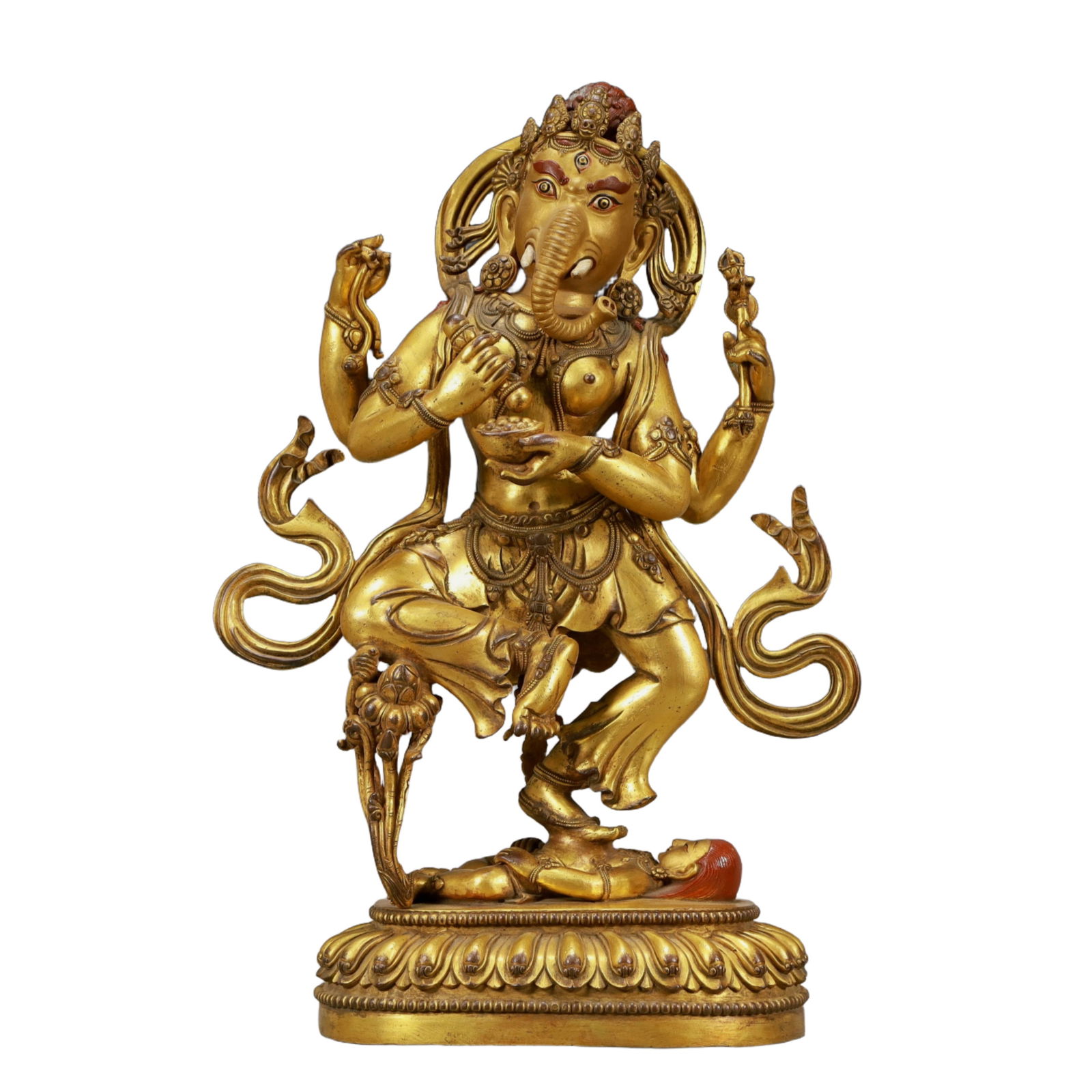 A Solemn Gilt Bronze Statue of Ganesh (1 of 10)