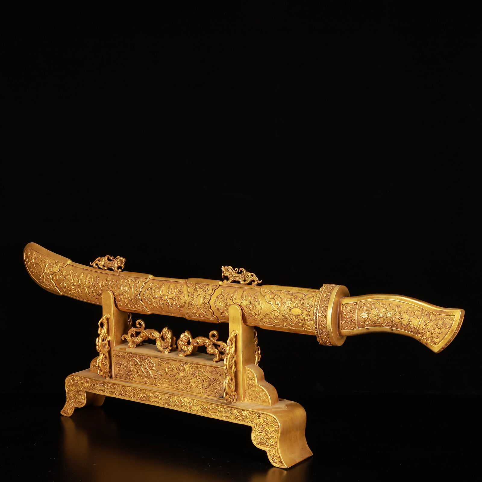A Huge Gilt Bronze Dragon Pattern Sword - 5