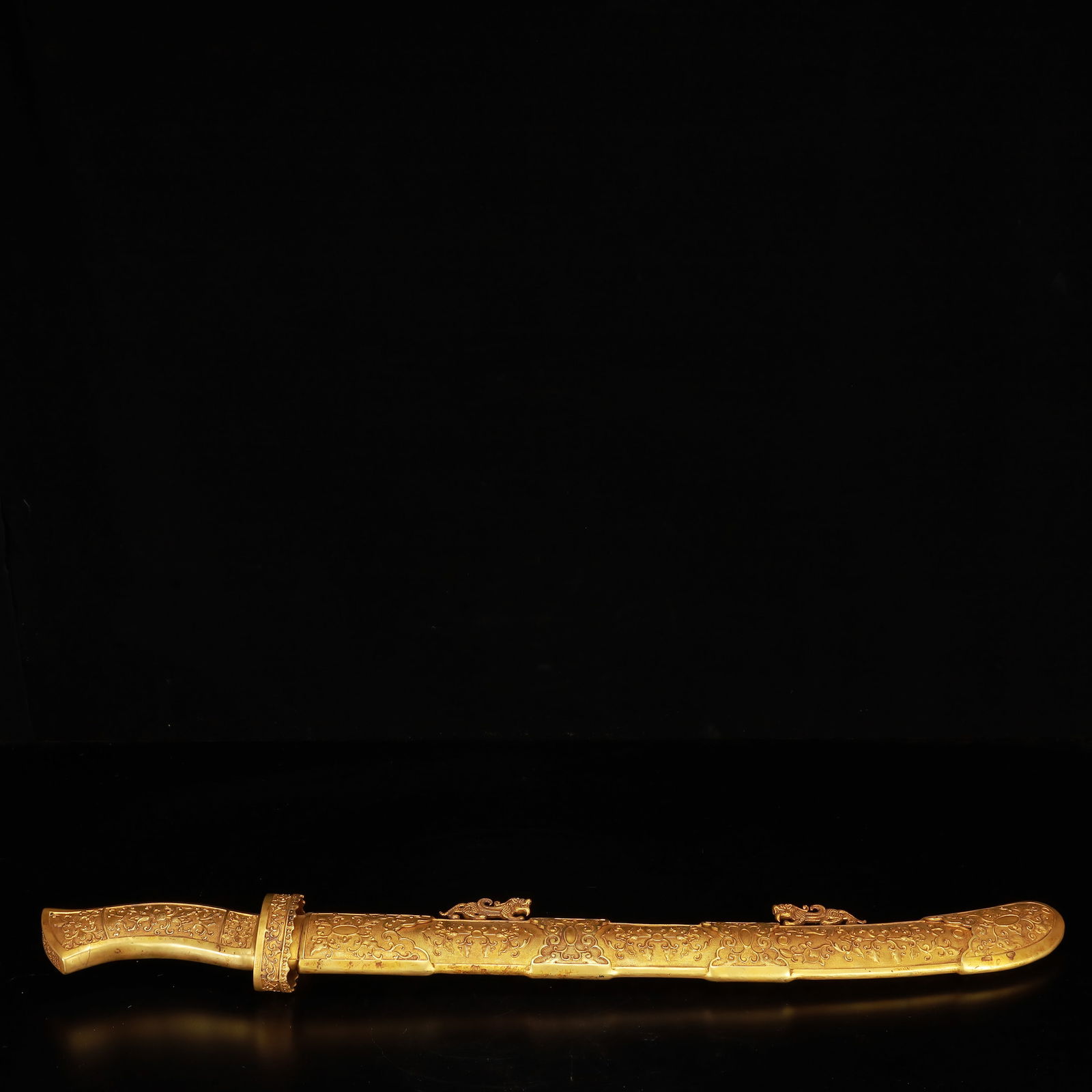 A Huge Gilt Bronze Dragon Pattern Sword - 8