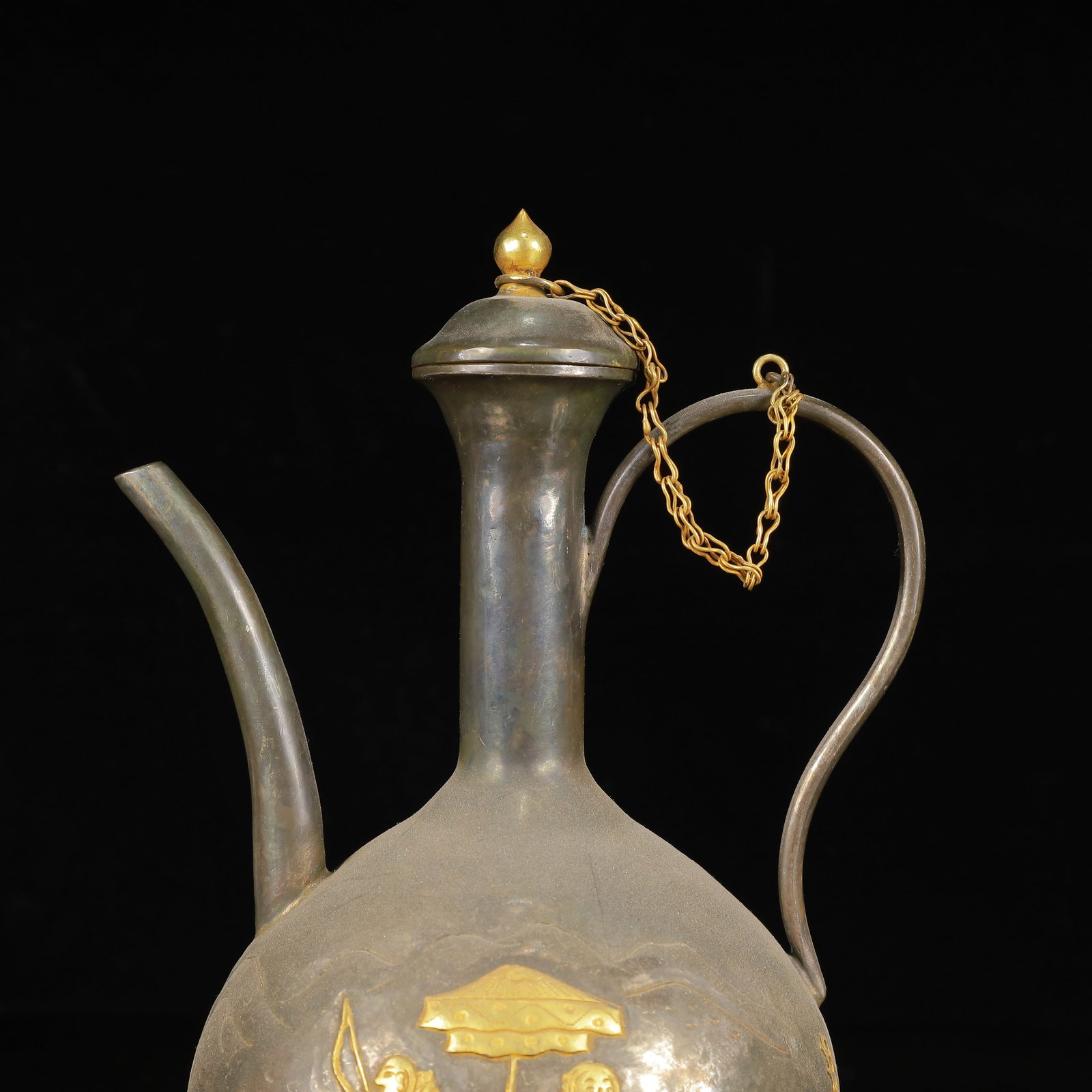 An Exquisite Gilt Silver Figure Pattern Ewer - 14
