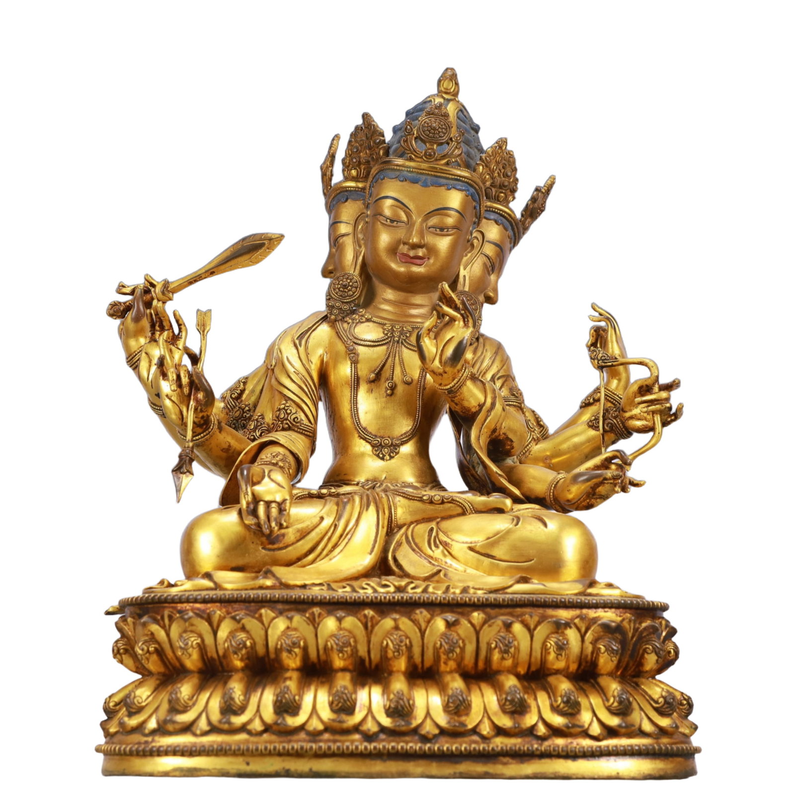 A Solemn Gilt Bronze Statue of Gautama’s Mother (1 of 11)