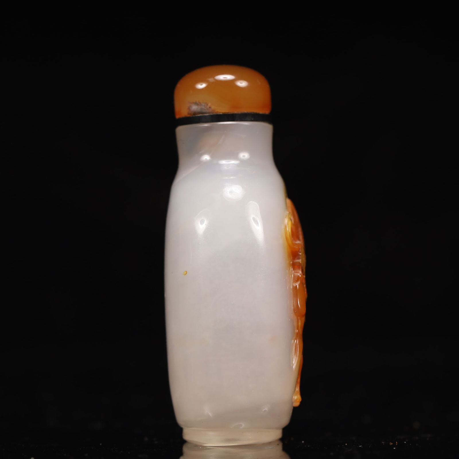 An Exquisite Agate Insect Pattern Snuff Bottle - 4