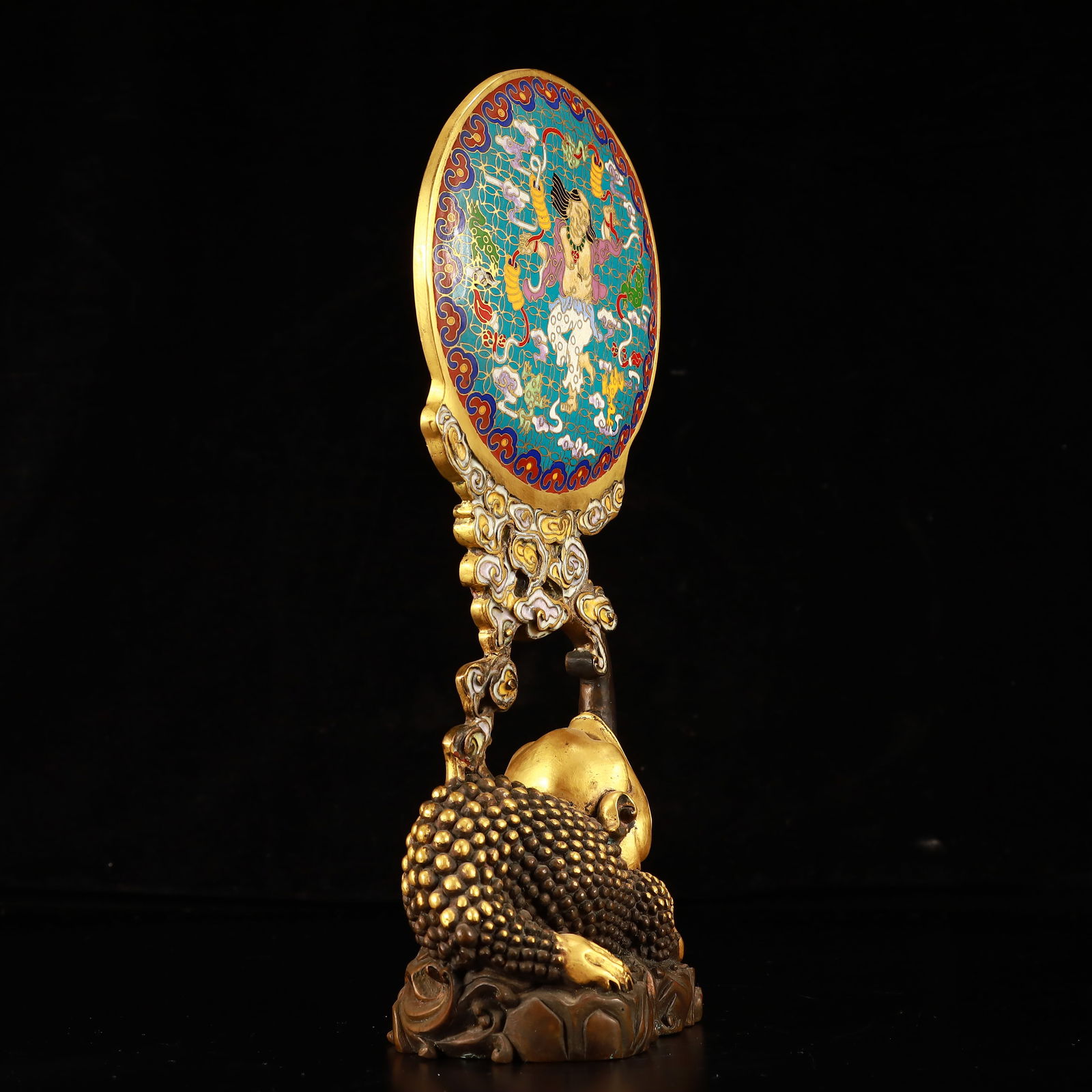 An Exquisite Cloisonne Figure Pattern Screen - 10