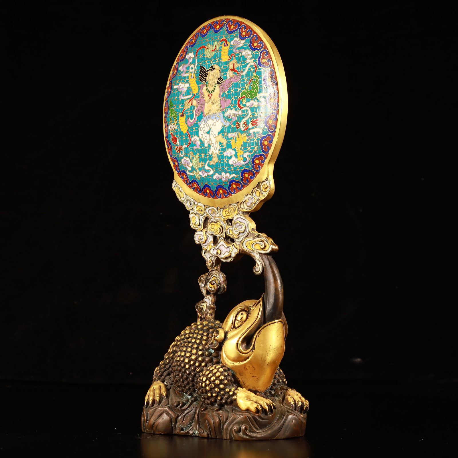 An Exquisite Cloisonne Figure Pattern Screen - 4