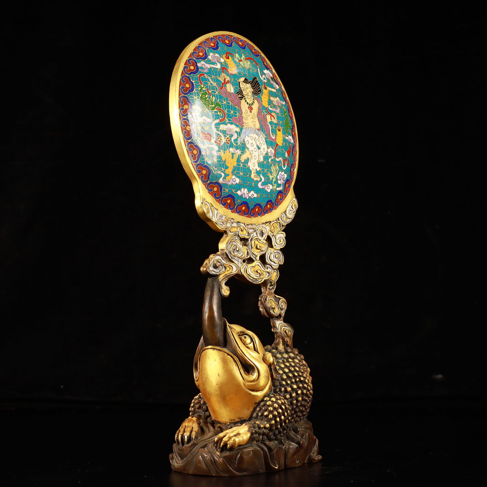 An Exquisite Cloisonne Figure Pattern Screen - 5