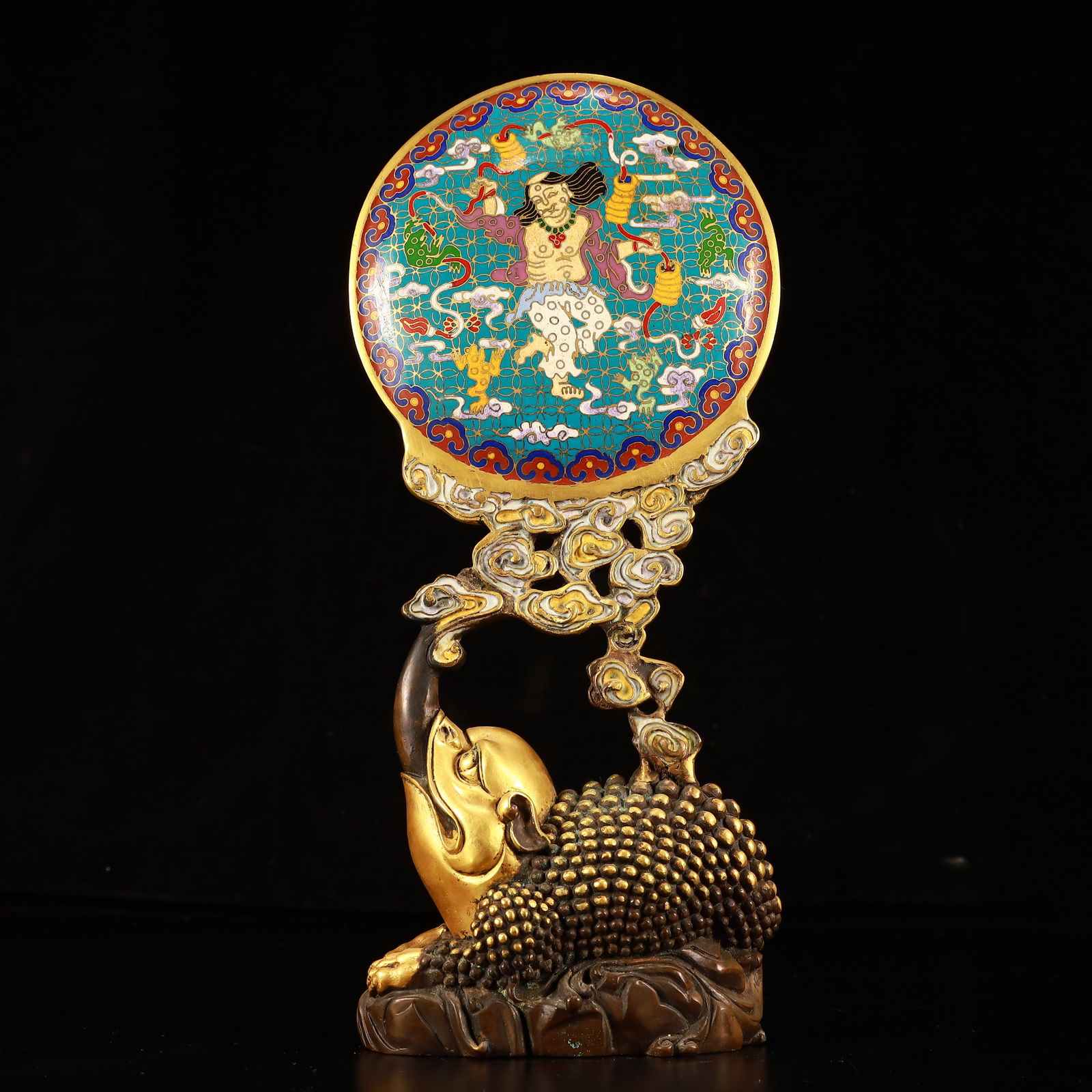 An Exquisite Cloisonne Figure Pattern Screen - 6