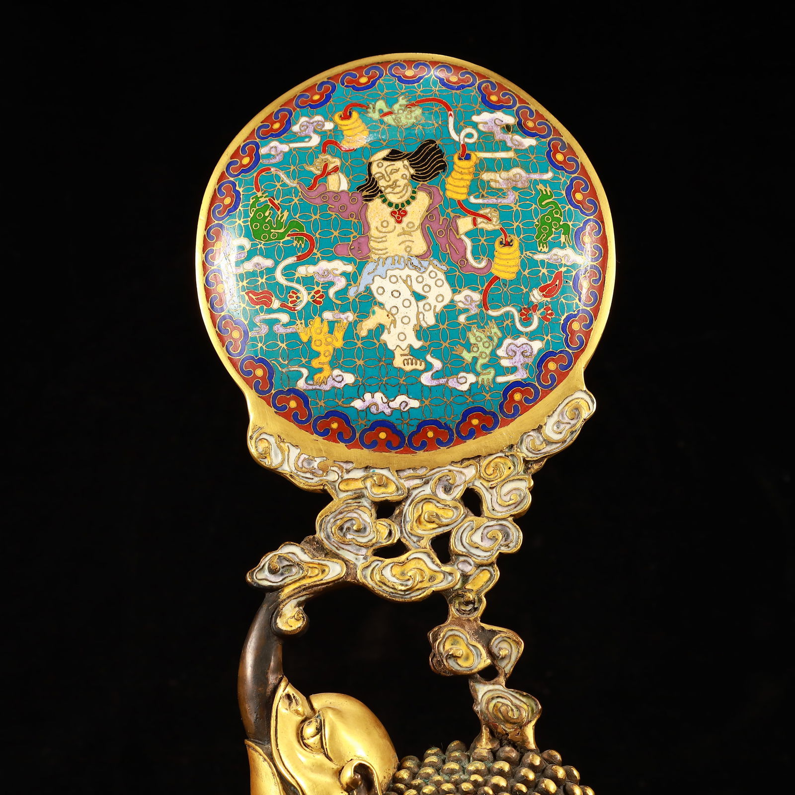 An Exquisite Cloisonne Figure Pattern Screen - 7