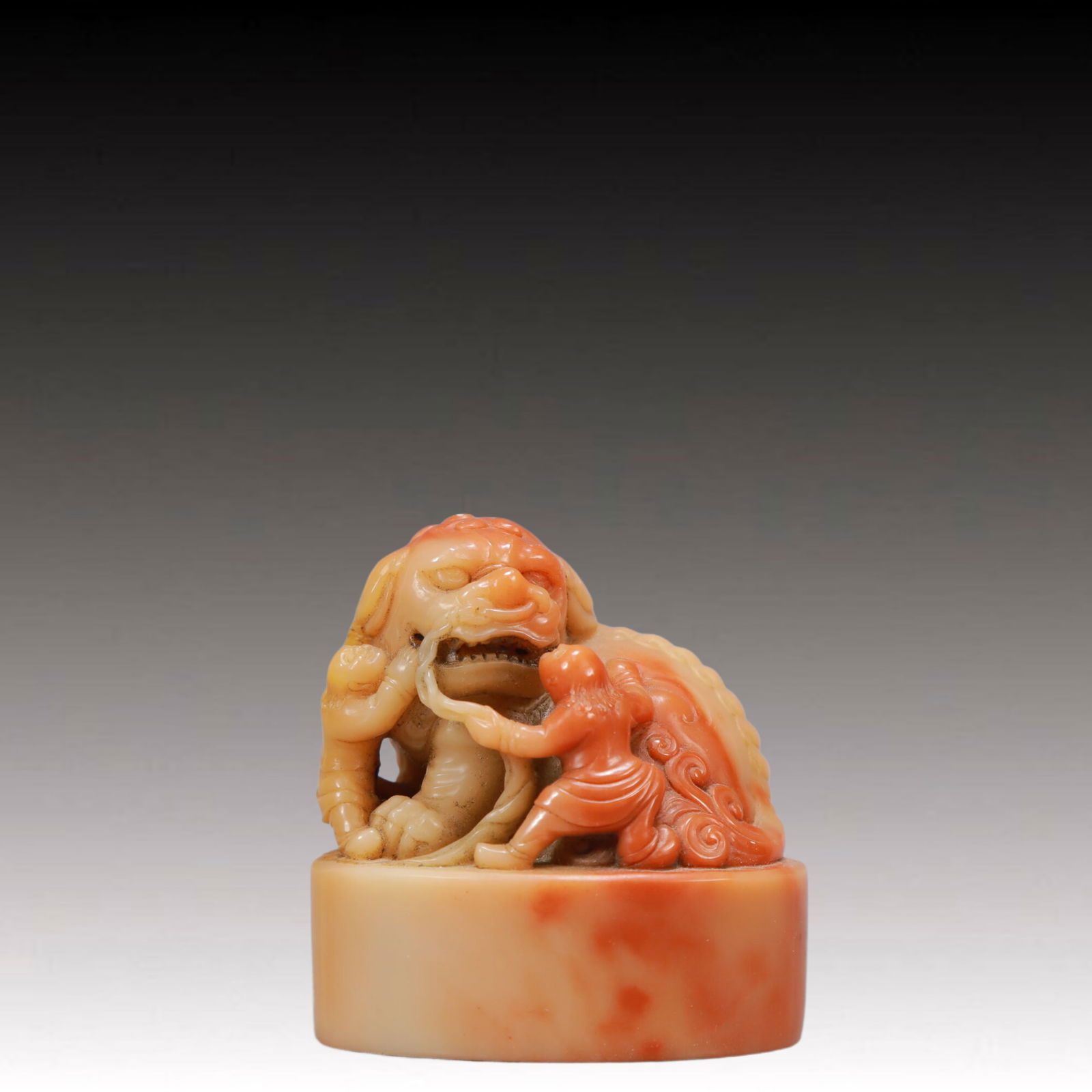 An Exquisite Shoushan Stone Lion Seal (1 of 6)