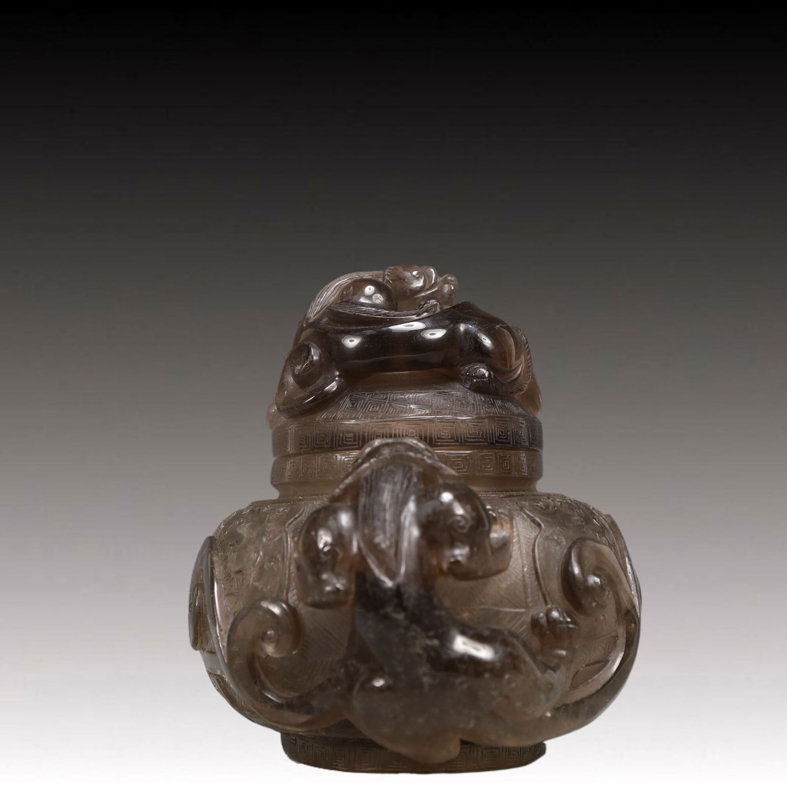 An Exquisite Crystal Dragon Pattern Double-Ears Censer - 6