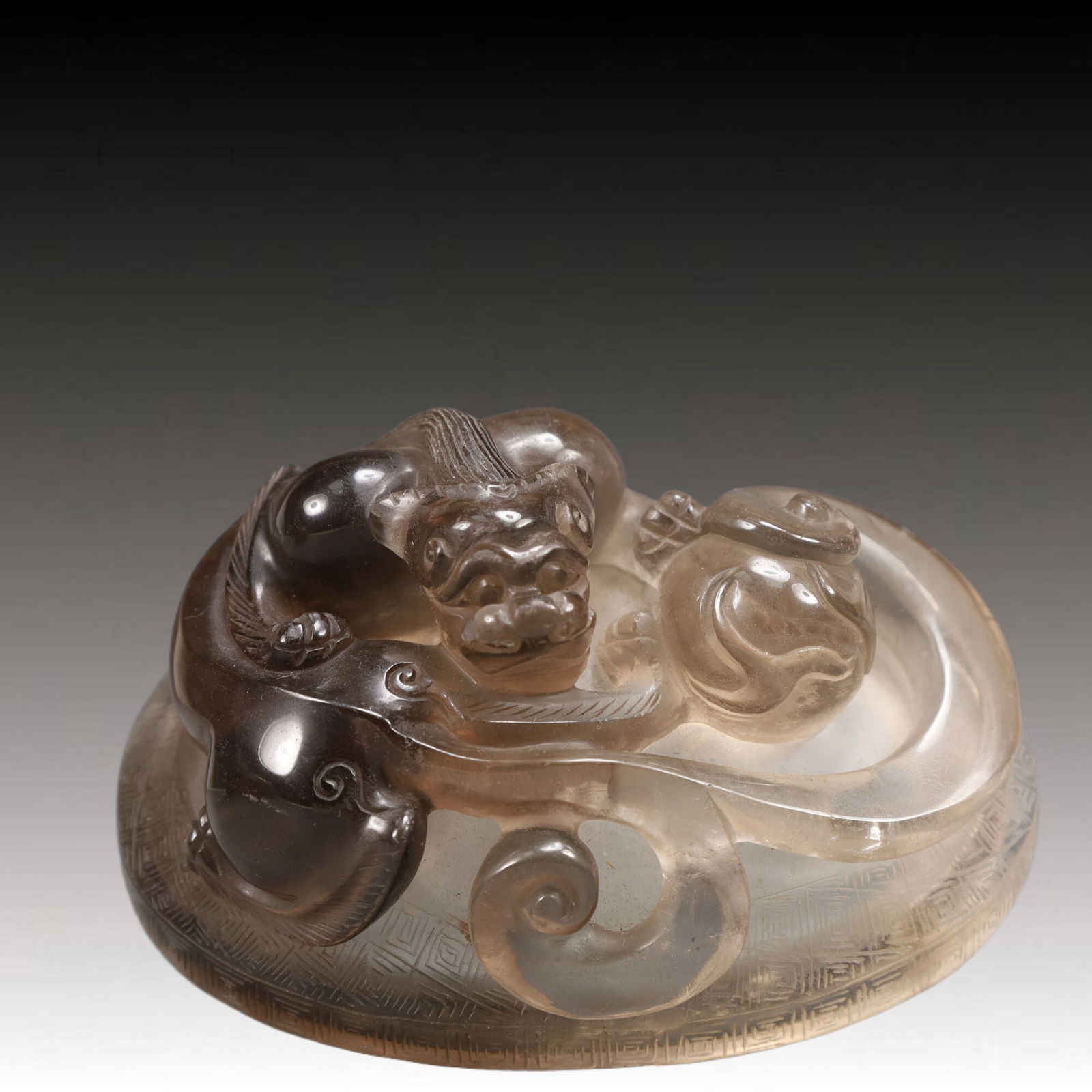 An Exquisite Crystal Dragon Pattern Double-Ears Censer - 7