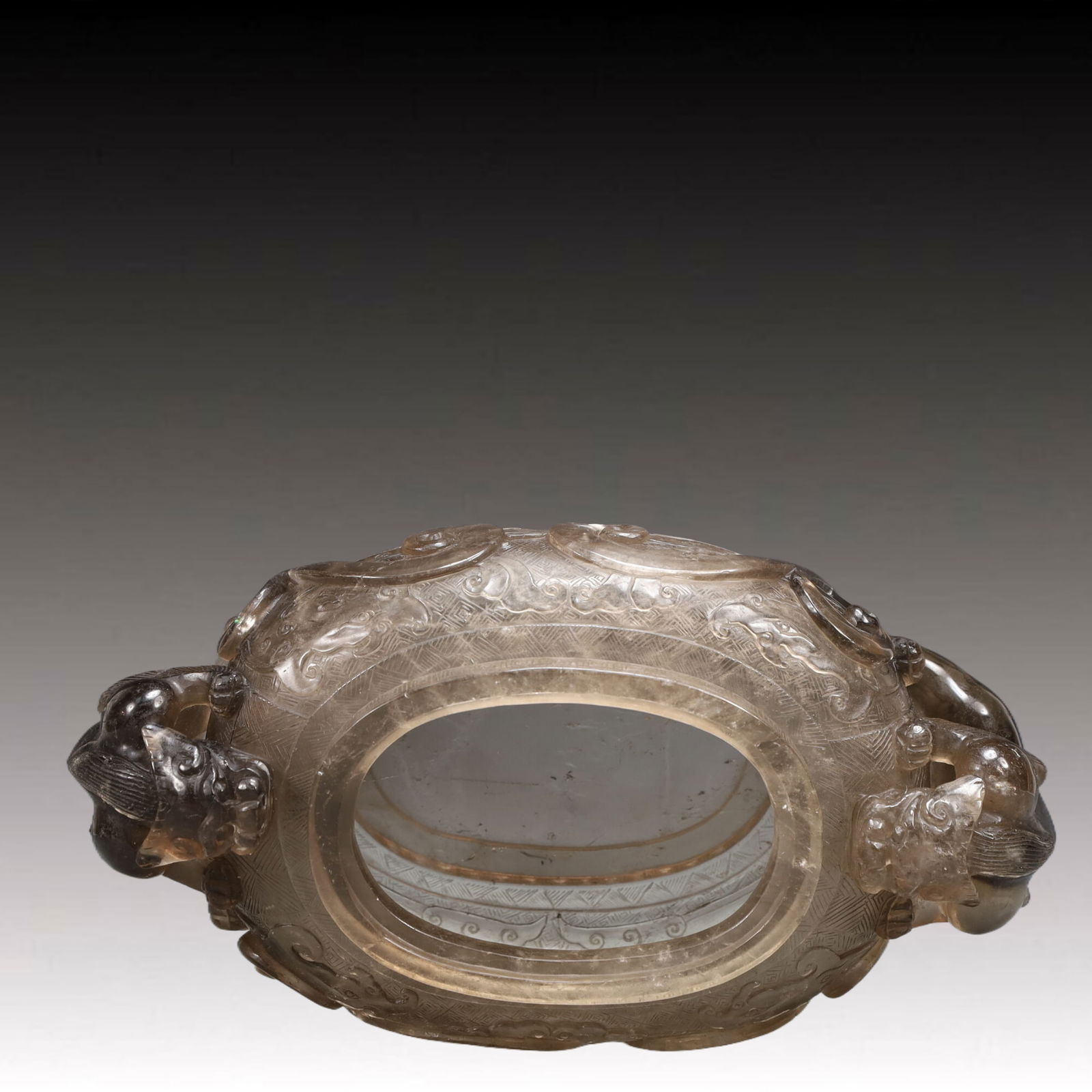 An Exquisite Crystal Dragon Pattern Double-Ears Censer - 8