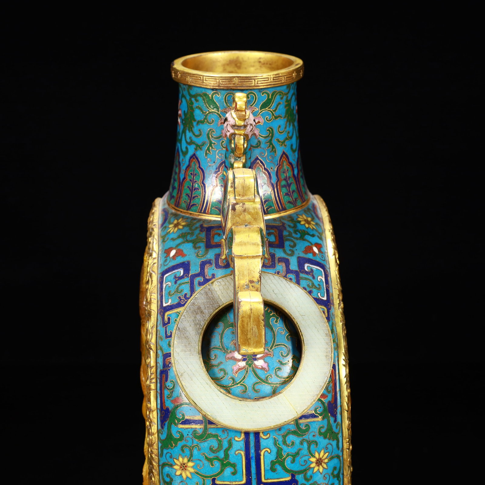 An Exquisite Cloisonne Lnlaid Glaze Double-Ears Dragon Pattern Vase - 10