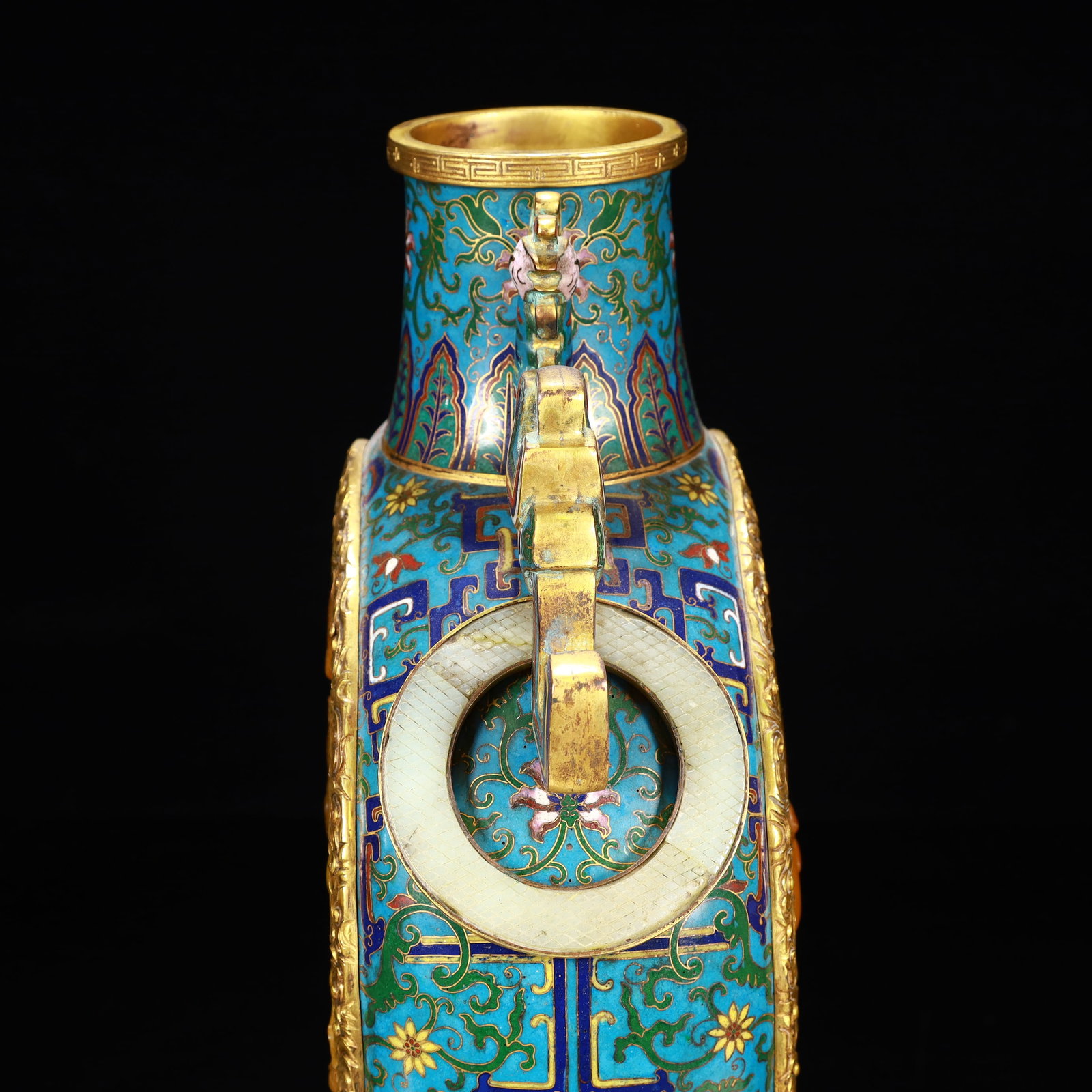 An Exquisite Cloisonne Lnlaid Glaze Double-Ears Dragon Pattern Vase - 7