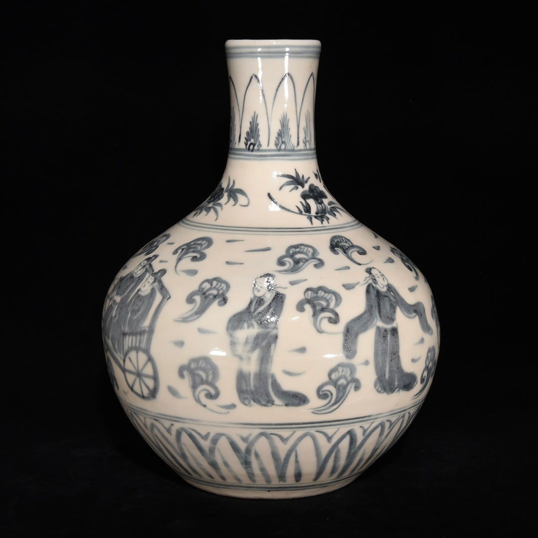 A Huge Blue and White Character and Story Pattern Vase (1 of 9)