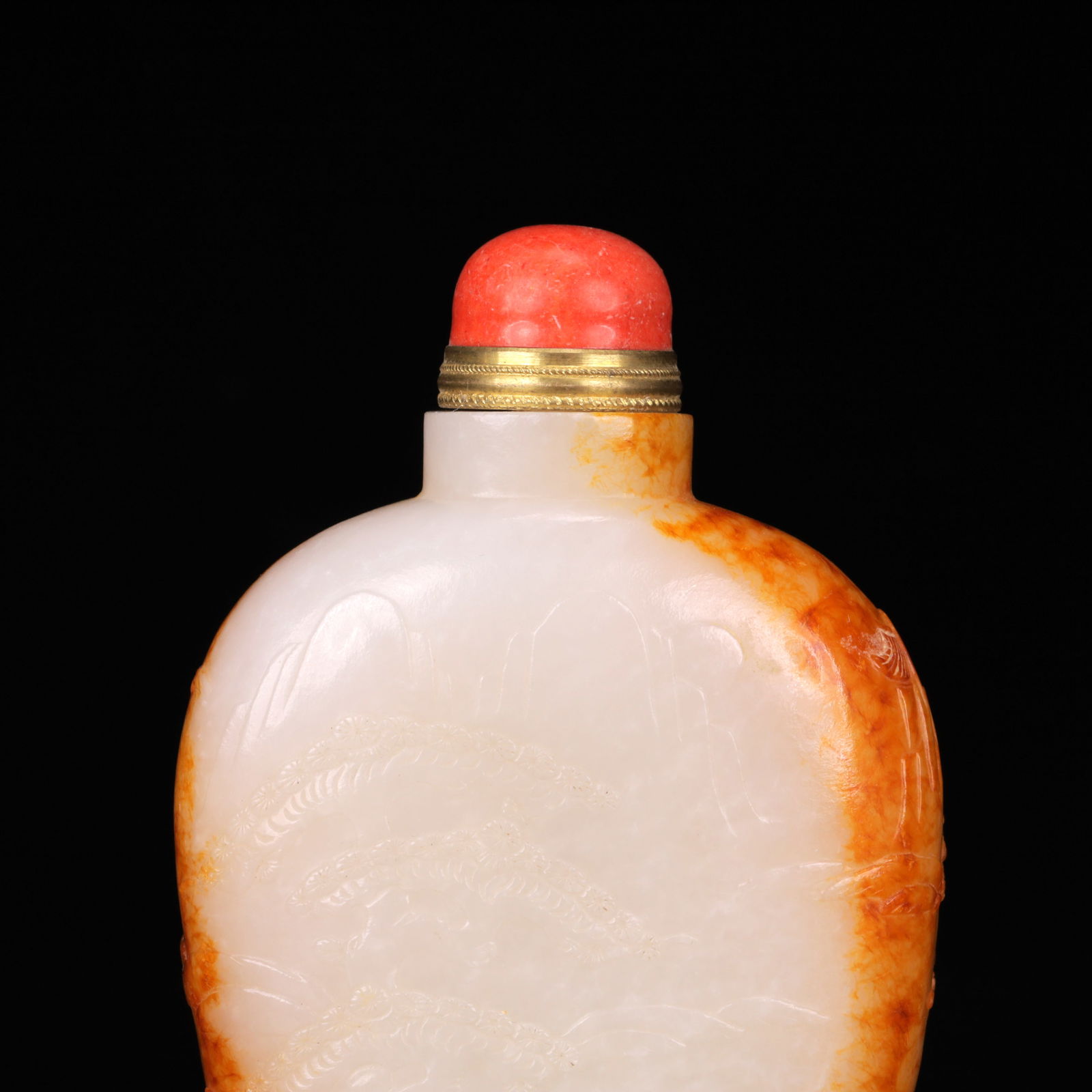 An Exquisite White Jade Figure Pattern Snuff Bottle - 2