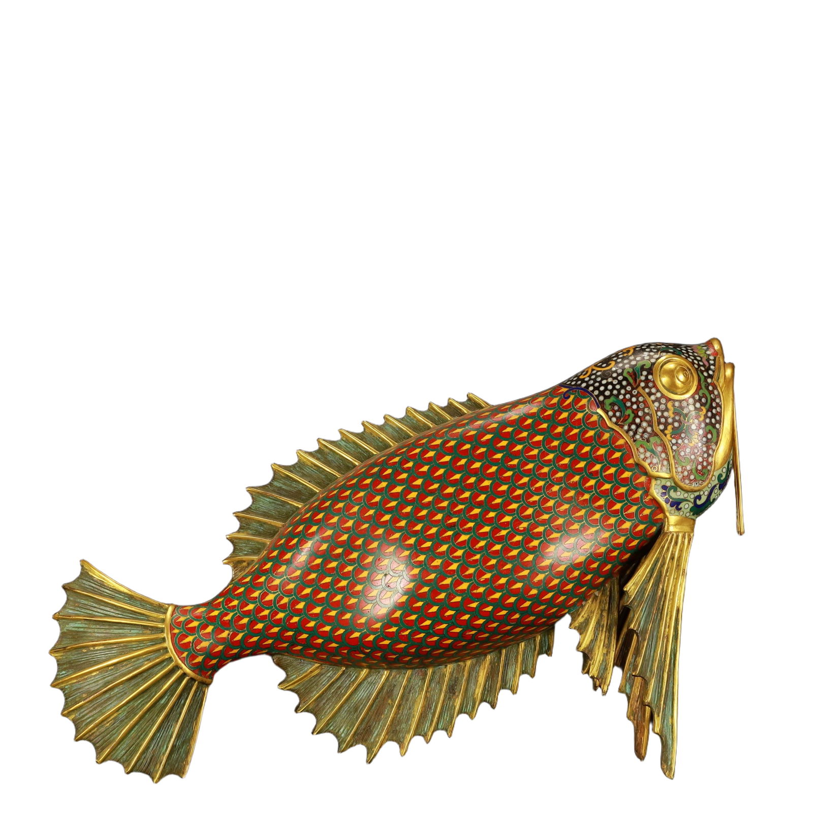 A Huge Cloisonne Fish Ornament (1 of 9)