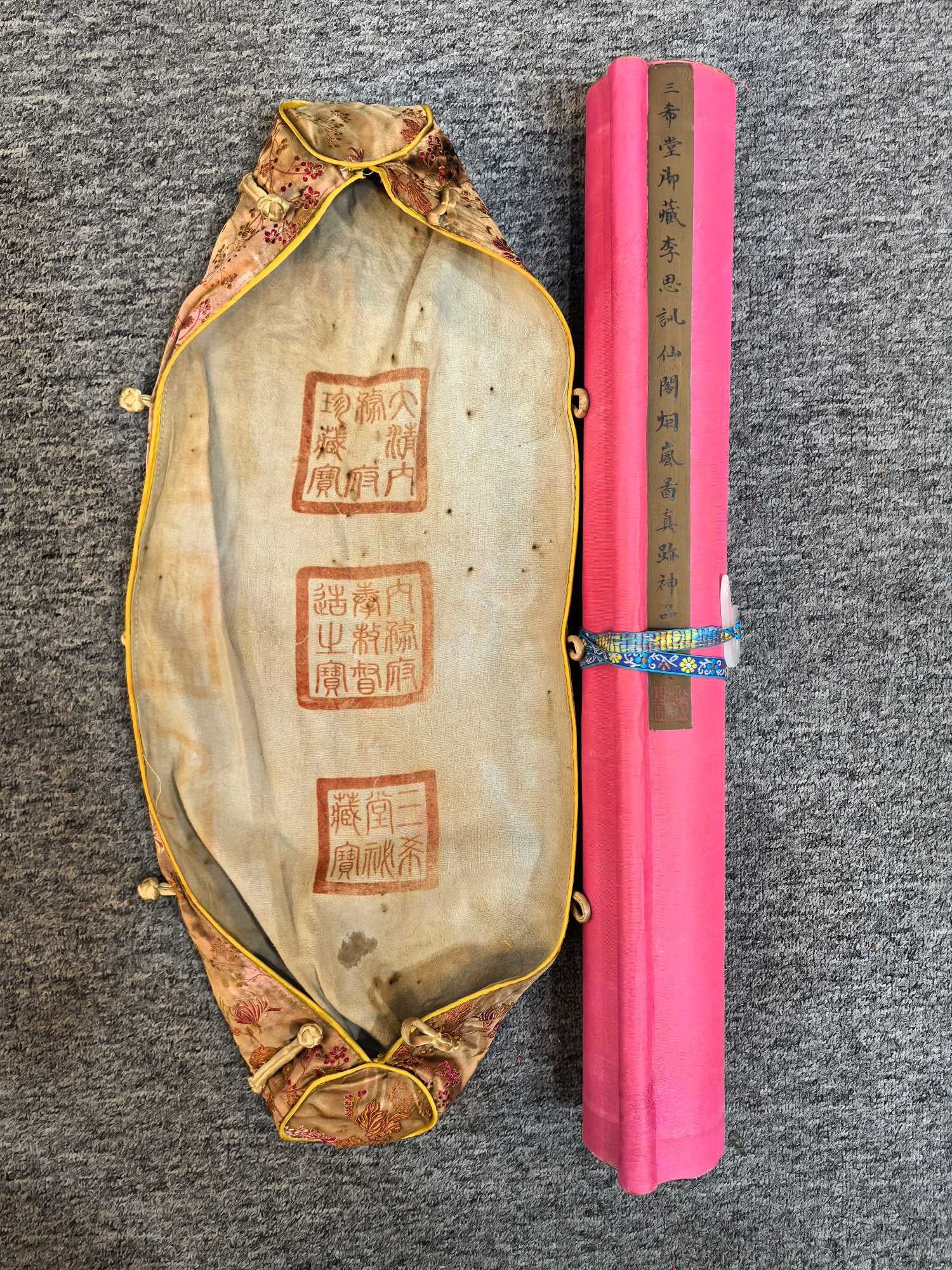 A Chinese Hand Scroll Ink Painting of Landscape and Figure on Silk,Li Sixun - 12