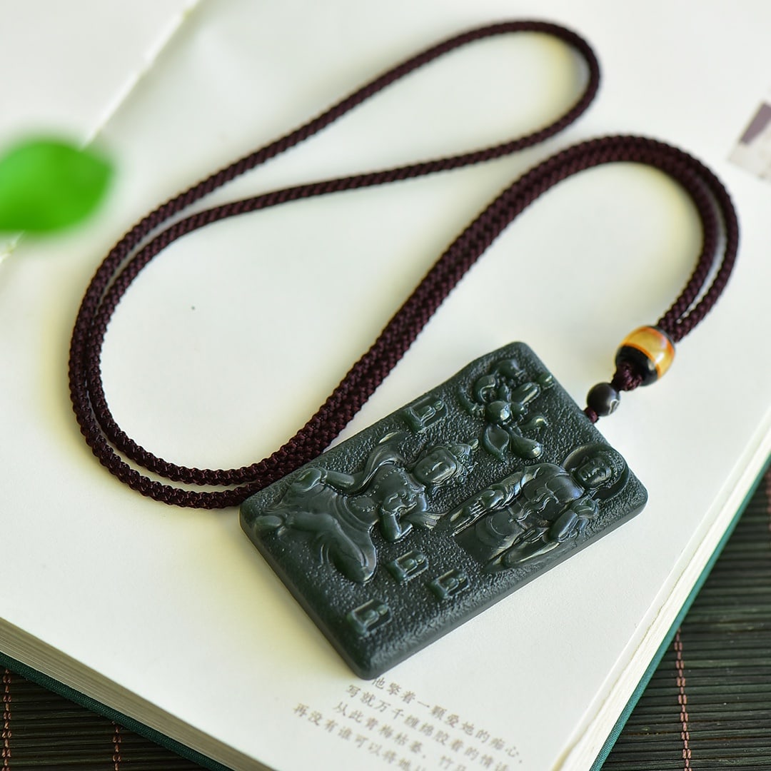 An Exquisite Sapphire Buddha Pattern Pendant - 5