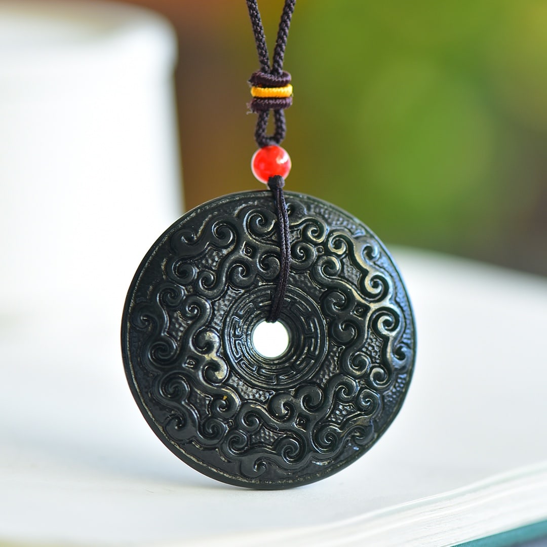 An Exquisite Sapphire Auspicious Cloud Pattern Pendant - 3