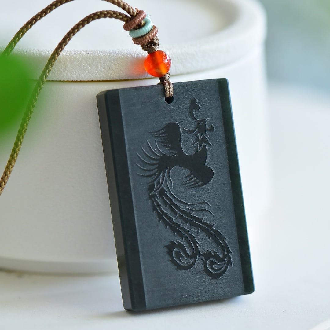 An Exquisite Sapphire Phoenix Pattern Pendant - 3