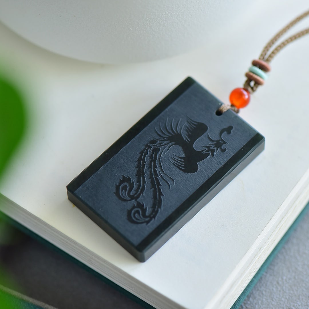 An Exquisite Sapphire Phoenix Pattern Pendant - 4