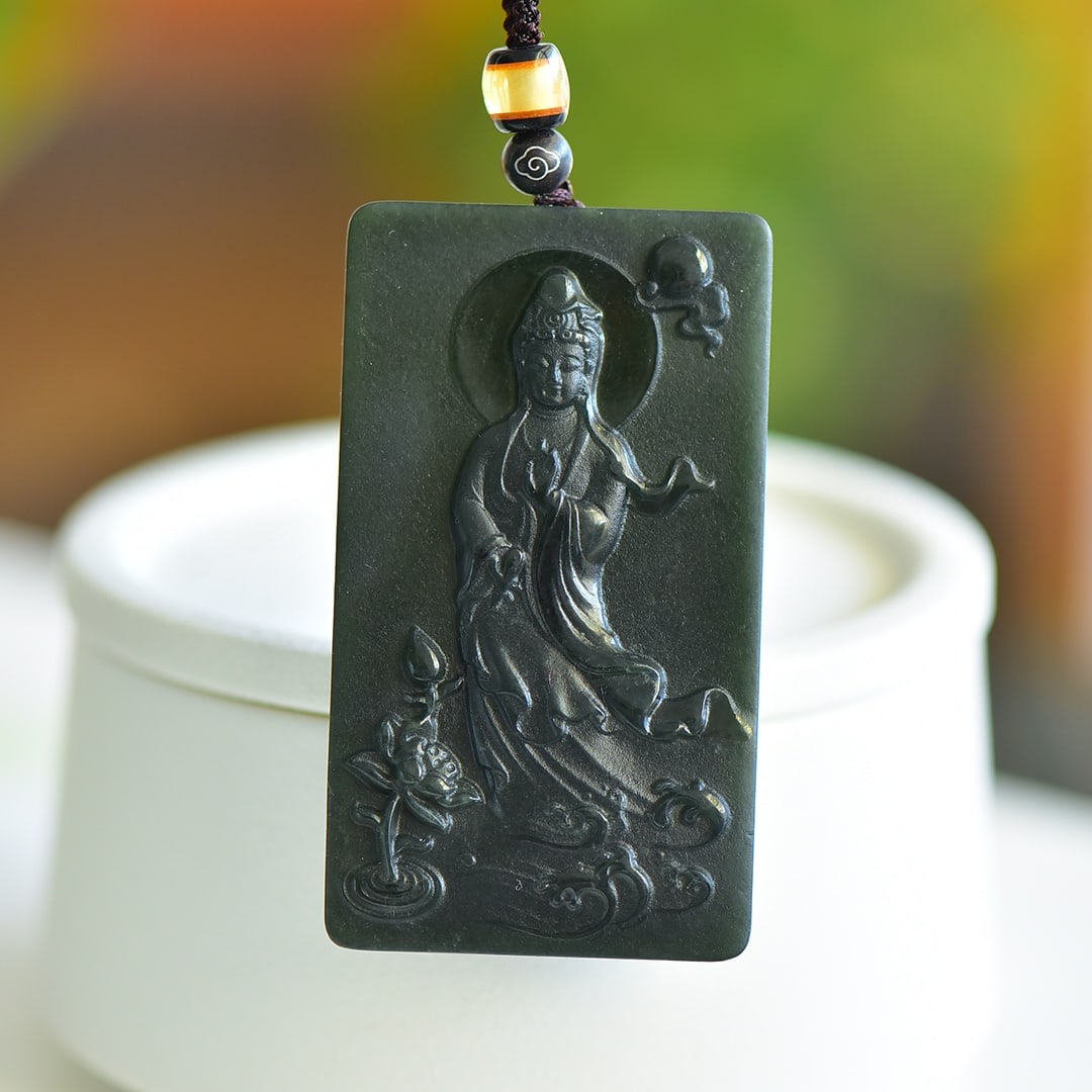 An Exquisite Sapphire Avalokitesvara Pattern Bracelets - 2