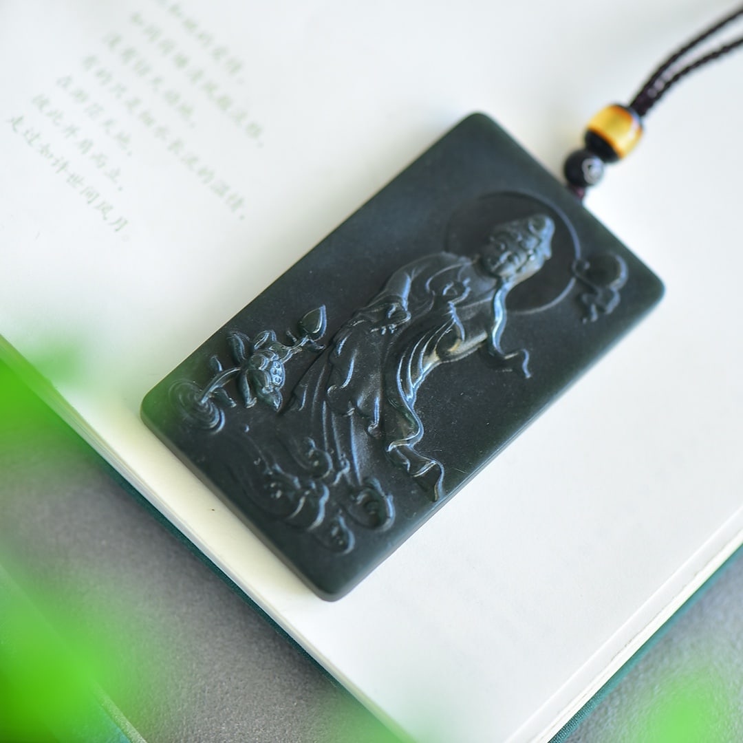 An Exquisite Sapphire Avalokitesvara Pattern Bracelets - 4