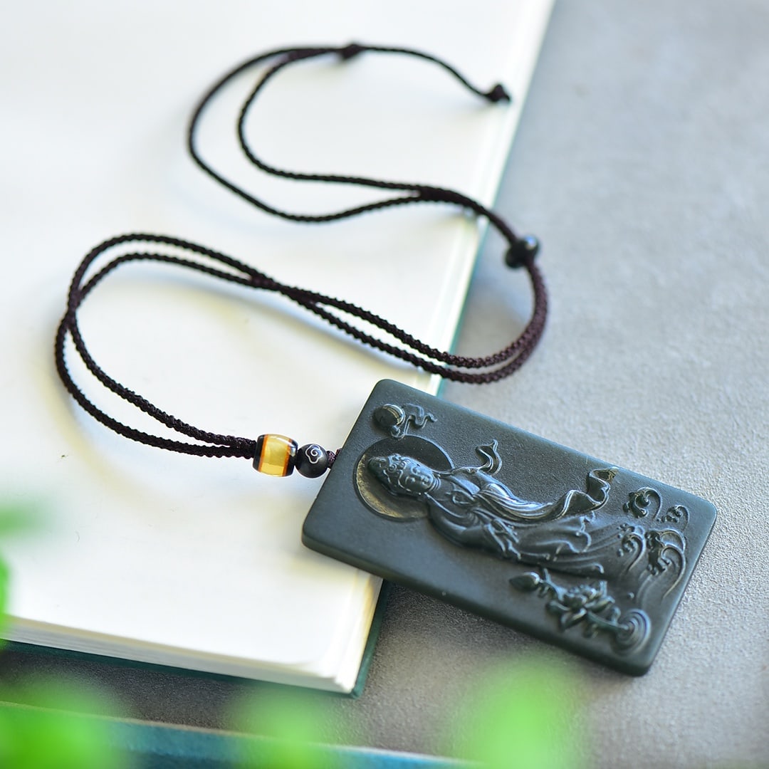 An Exquisite Sapphire Avalokitesvara Pattern Bracelets - 5