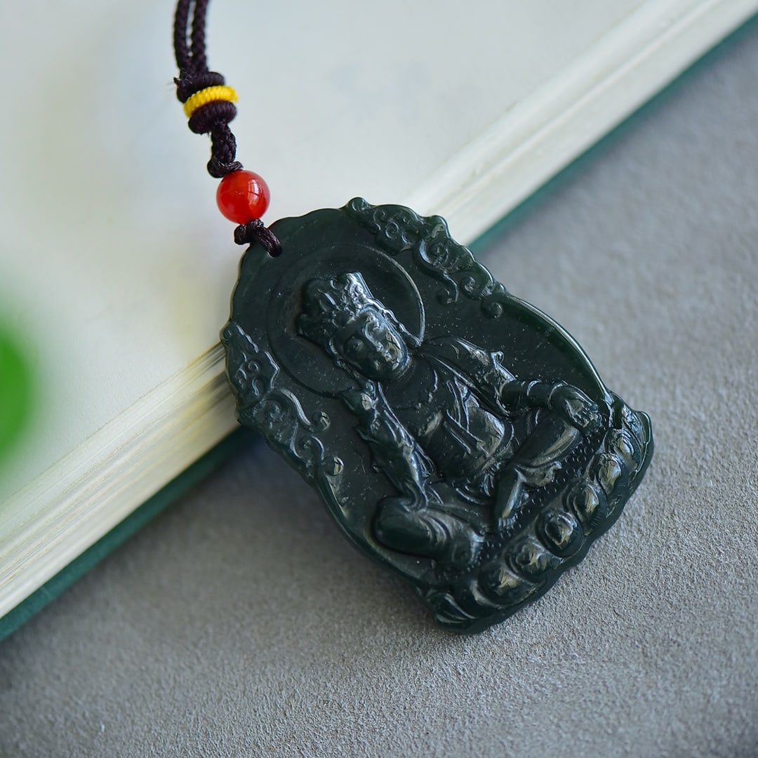 An Exquisite Sapphire Avalokitesvara Pattern Bracelets - 3