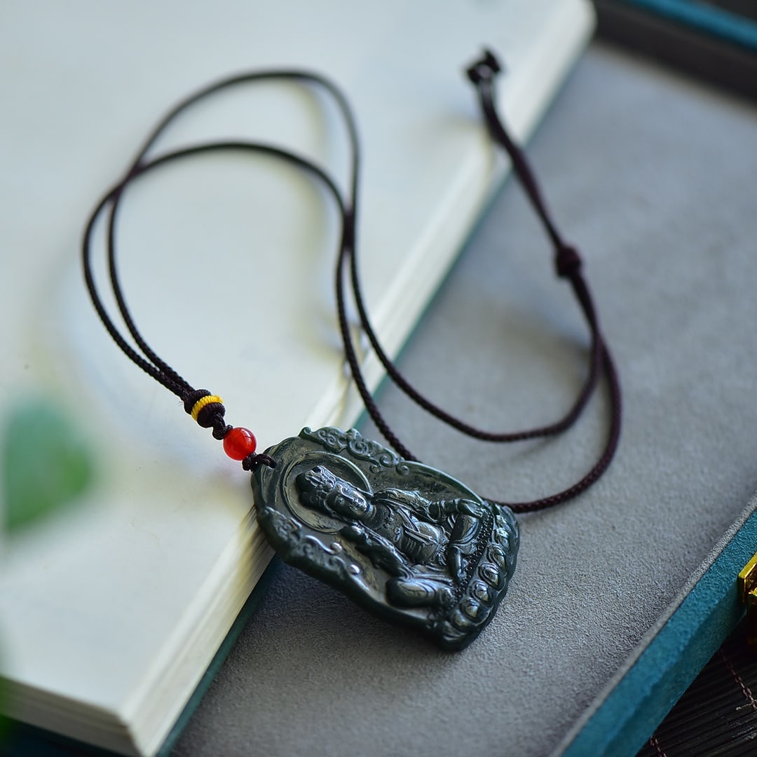 An Exquisite Sapphire Avalokitesvara Pattern Bracelets - 5